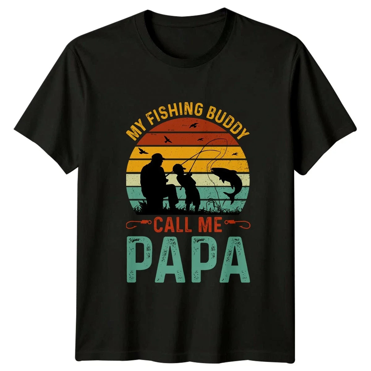 My Fishing Buddy Call Me Mens T-Shirt Grandpa Fishing Fathers Day Gift Unisex T-shirt, Sweatshirt, Hoodie, Long Sleeve Tee - T-Shirt, Sweatshirt, Hoodie