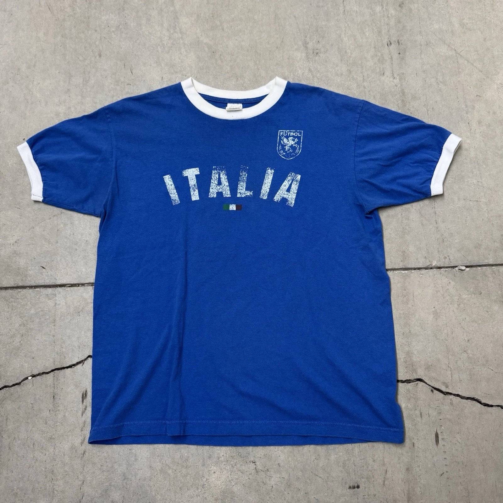 Vintage Italy Soccer Futbol Jersey Blue Shirt Size XL check measurements Unisex T-shirt, Sweatshirt, Hoodie, Long Sleeve Tee - T-Shirt, Sweatshirt, Hoodie