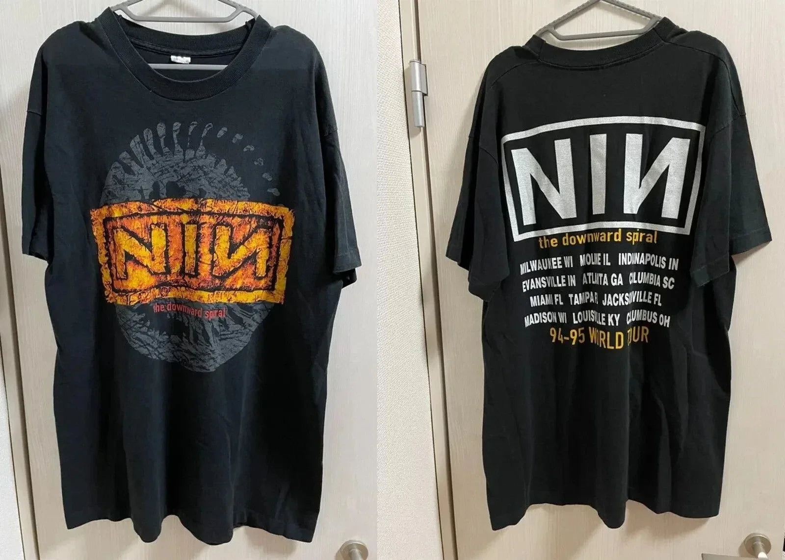 Vintage Nine Inch Nail Tour Shirt NIN Band Tee Retro Industrial Rock Reprint Unisex T-shirt, Sweatshirt, Hoodie, Long Sleeve Tee - T-Shirt, Sweatshirt, Hoodie