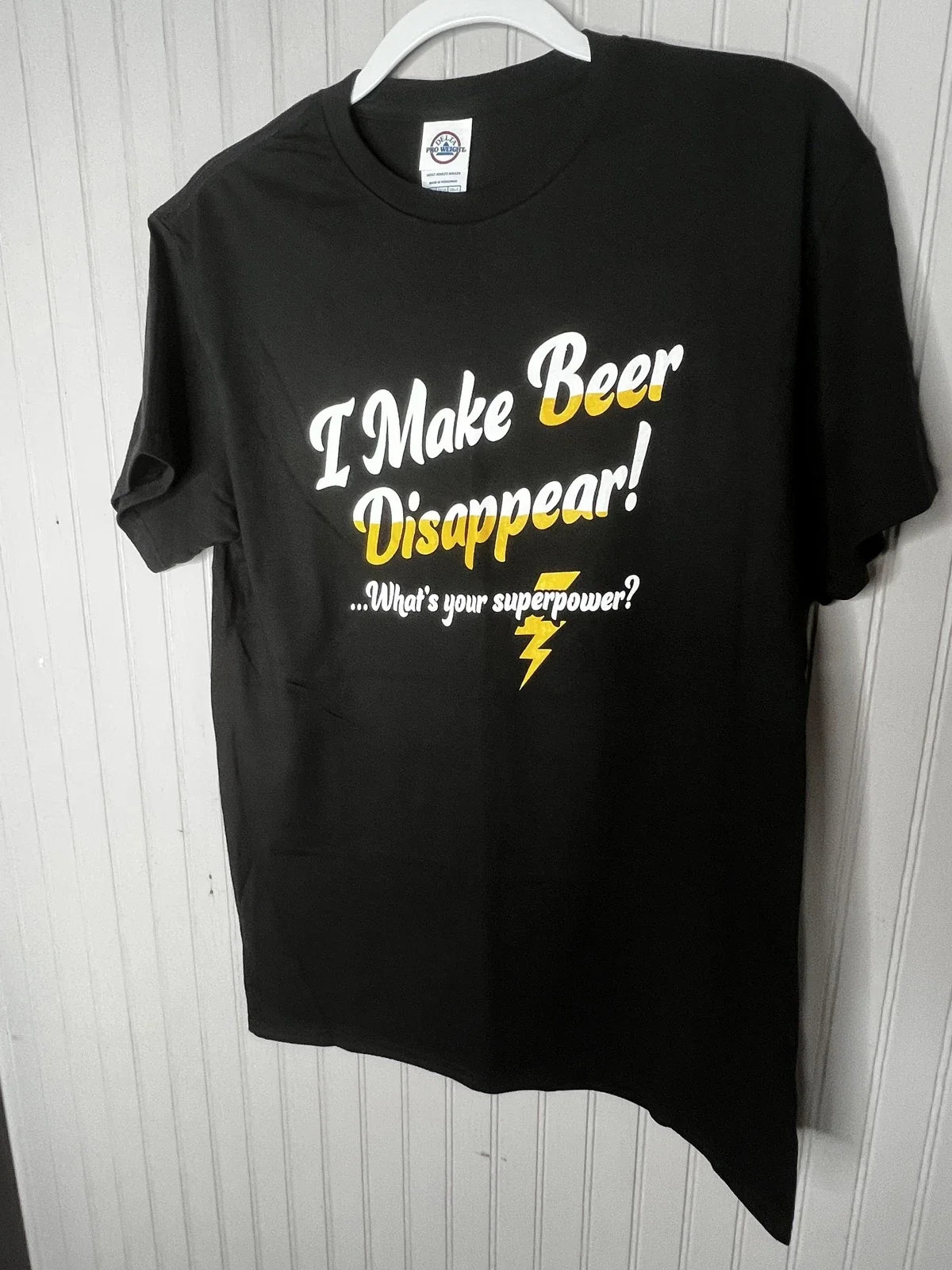 I Make Beer Disappear Shirt Mens Medium Black Funny Graphic Tee Drinking Humor Unisex T-shirt, Sweatshirt, Hoodie, Long Sleeve Tee - T-Shirt, Sweatshirt, Hoodie