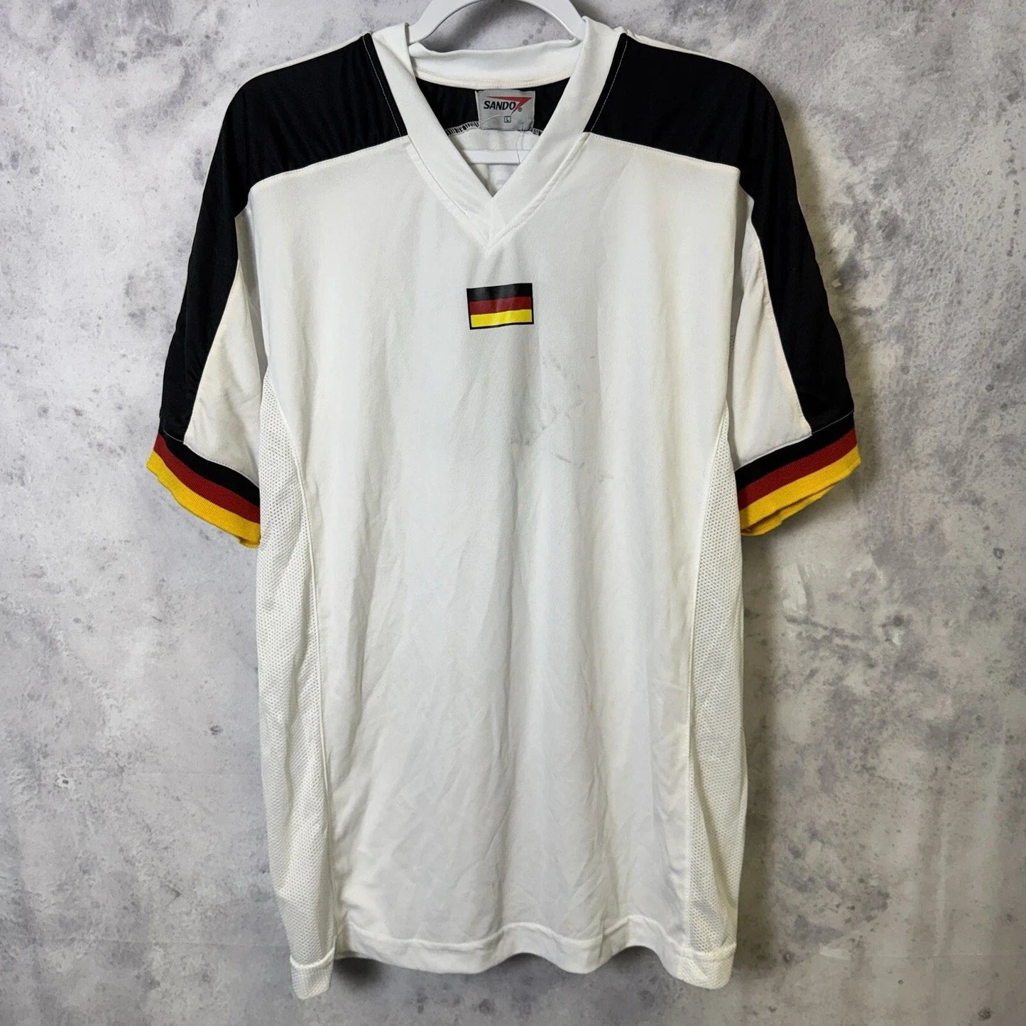 Vintage Germany Soccer Jersey Mens Large NWT Retro Deutschland Football Shirt Unisex T-shirt, Sweatshirt, Hoodie, Long Sleeve Tee - T-Shirt, Sweatshirt, Hoodie