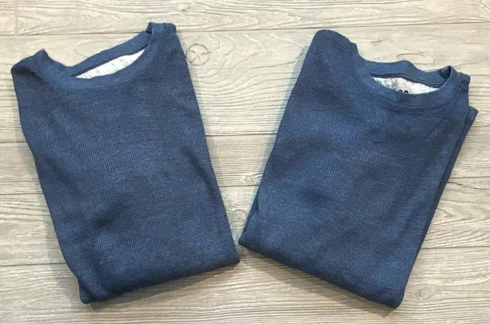 Set of 2~VINTAGE Lee Thermal Long Sleeve Shirt Mens Sz L Blue Y2K #6196S Unisex T-shirt, Sweatshirt, Hoodie, Long Sleeve Tee - T-Shirt, Sweatshirt, Hoodie