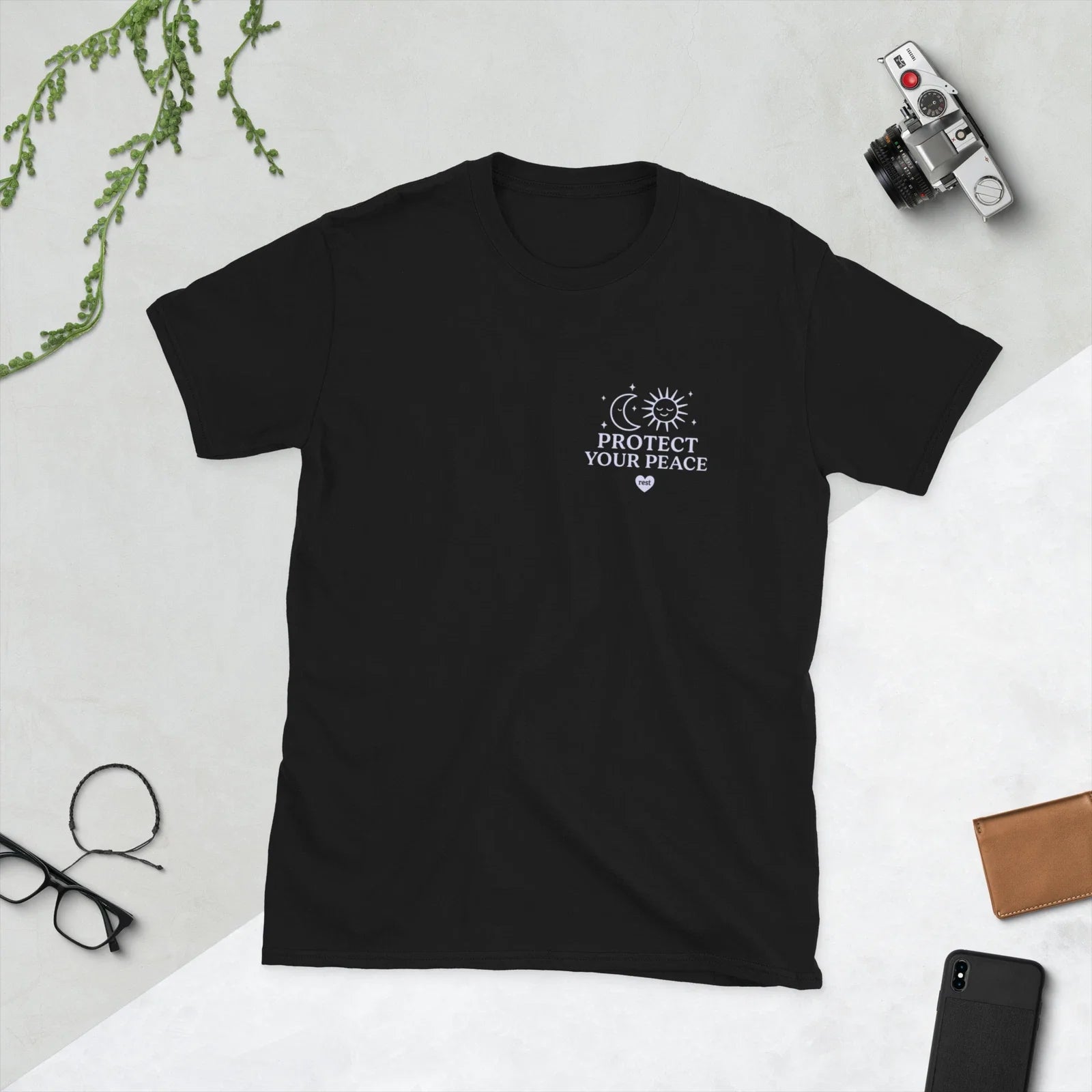 Protect Your Peace Tee  Minimalist Mental Health Shirt, Self Love Gift Unisex T-shirt, Sweatshirt, Hoodie, Long Sleeve Tee - T-Shirt, Sweatshirt, Hoodie