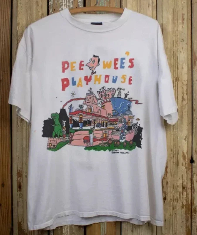 Pee Wees Playhouse Shirt, Vintage 90s Pee Wee Herman Shirt Unisex T-shirt, Sweatshirt, Hoodie, Long Sleeve Tee - T-Shirt, Sweatshirt, Hoodie