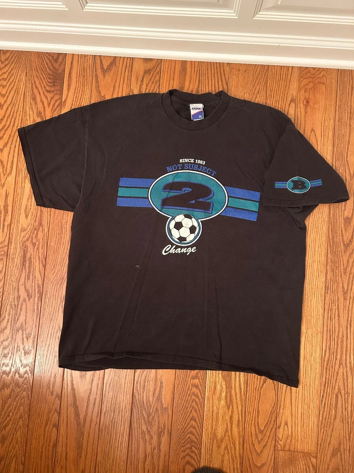 vintage black soccer shirt y2k bike brand xl Unisex T-shirt, Sweatshirt, Hoodie, Long Sleeve Tee - T-Shirt, Sweatshirt, Hoodie