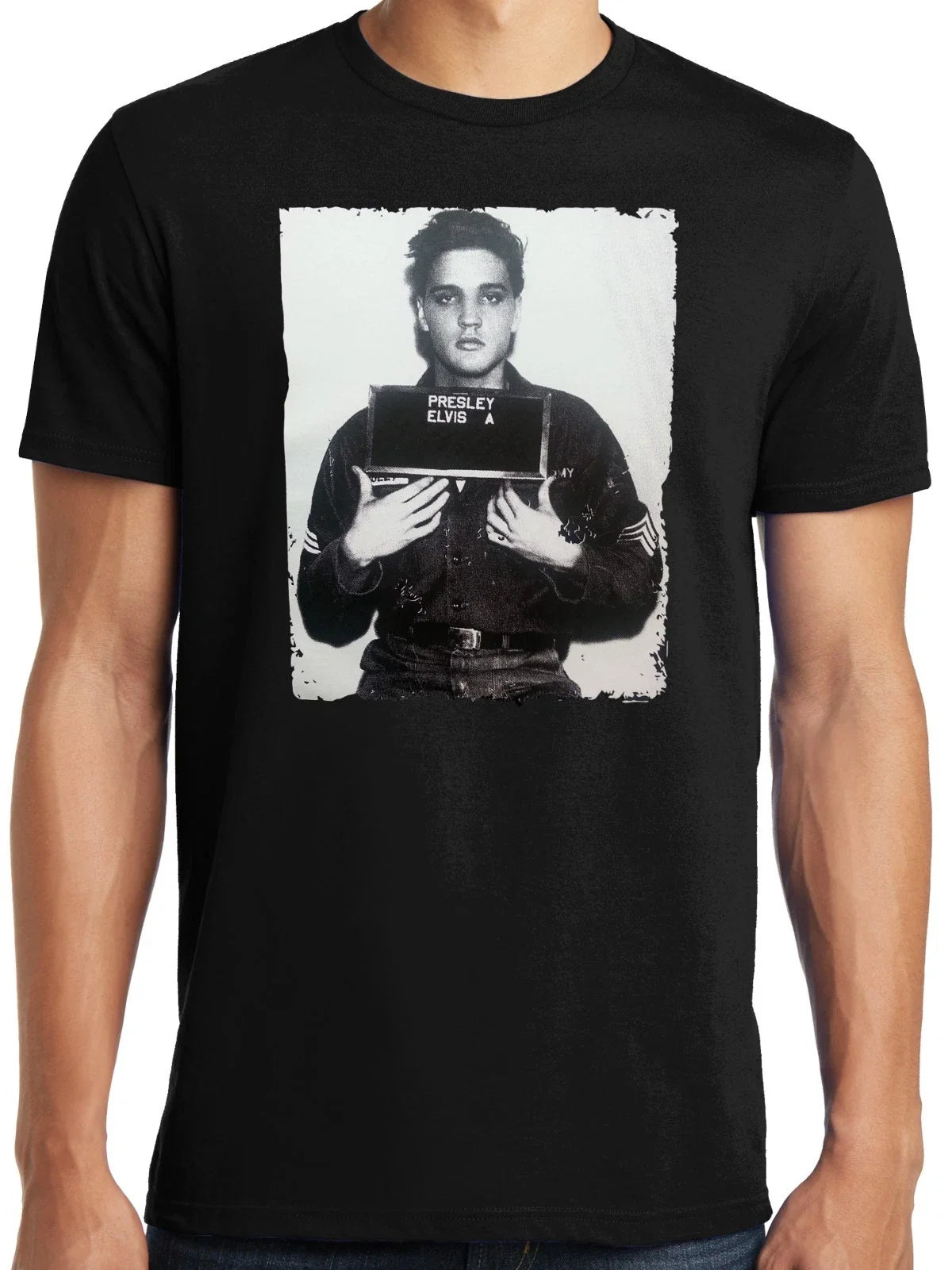 New PubliciTeeZ Elvis Presley Mugshot S-6XL Also Up to 5XLT Unisex T-shirt, Sweatshirt, Hoodie, Long Sleeve Tee - T-Shirt, Sweatshirt, Hoodie
