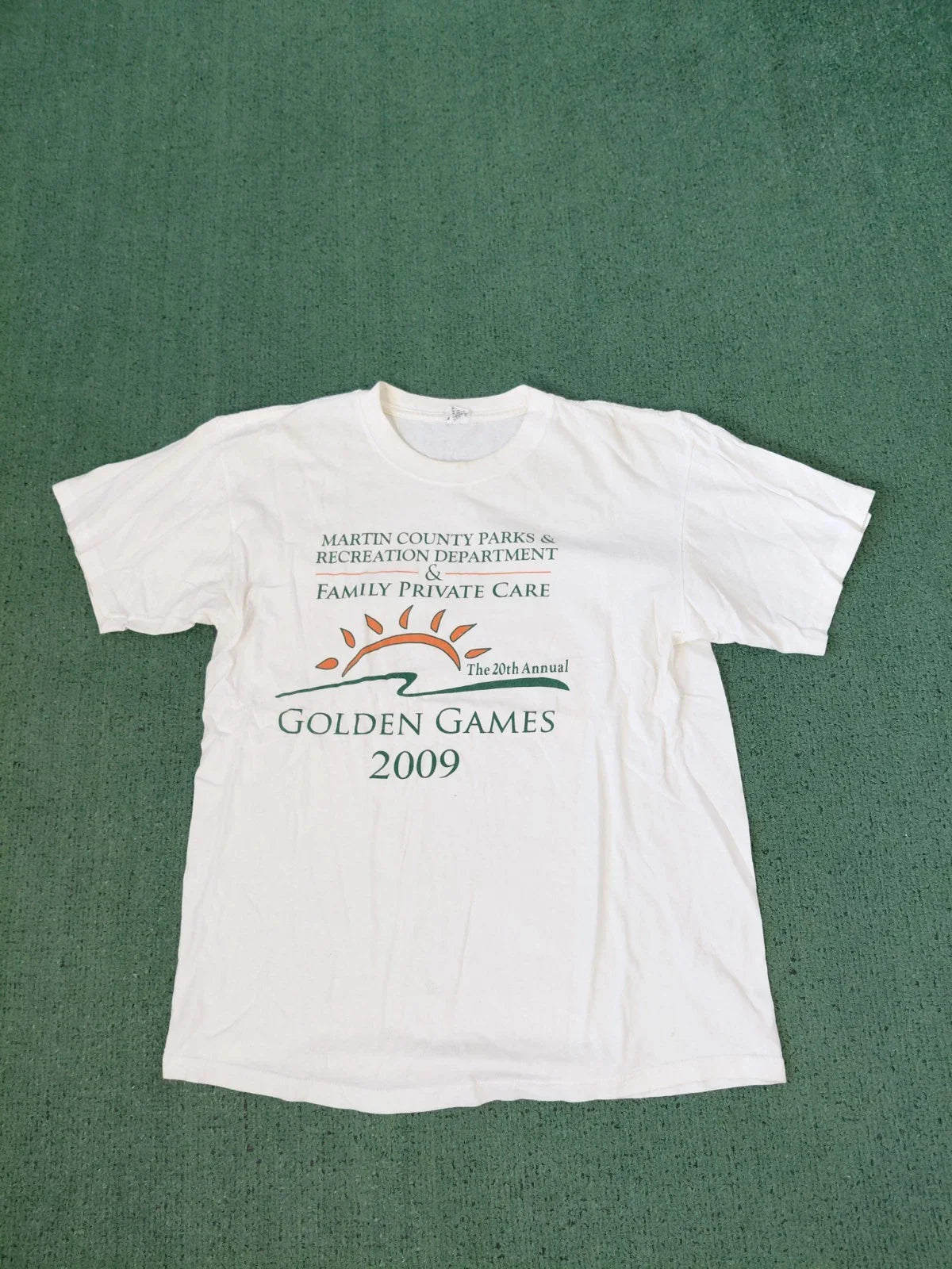 VINTAGE 2009 The 20th Annual Golden Games Florida Y2K White T Shirt Sz Large Unisex T-shirt, Sweatshirt, Hoodie, Long Sleeve Tee - T-Shirt, Sweatshirt, Hoodie