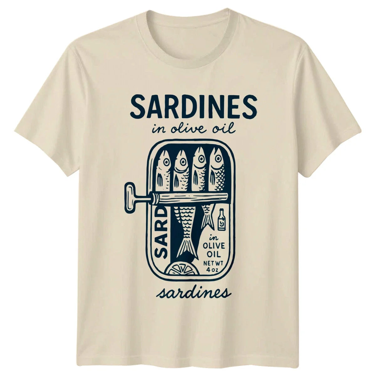 Sardines In Olive Oil Seafood Food Mens T-Shirt Womens Tee Graphic Top Unisex T-shirt, Sweatshirt, Hoodie, Long Sleeve Tee - T-Shirt, Sweatshirt, Hoodie