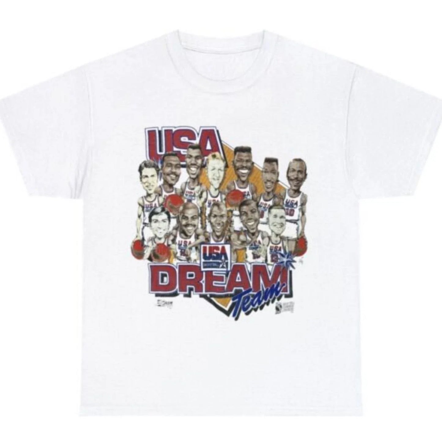Vintage 1992 USA Dream Team Basketball Barcelona Olympics T Shirt Unisex T-shirt, Sweatshirt, Hoodie, Long Sleeve Tee - T-Shirt, Sweatshirt, Hoodie