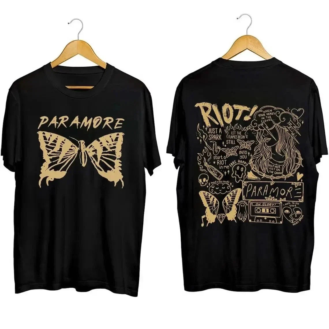 Paramore Riot T-Shirt Graphic Print Unisex Cotton BLACK Tees Unisex T-shirt, Sweatshirt, Hoodie, Long Sleeve Tee - T-Shirt, Sweatshirt, Hoodie