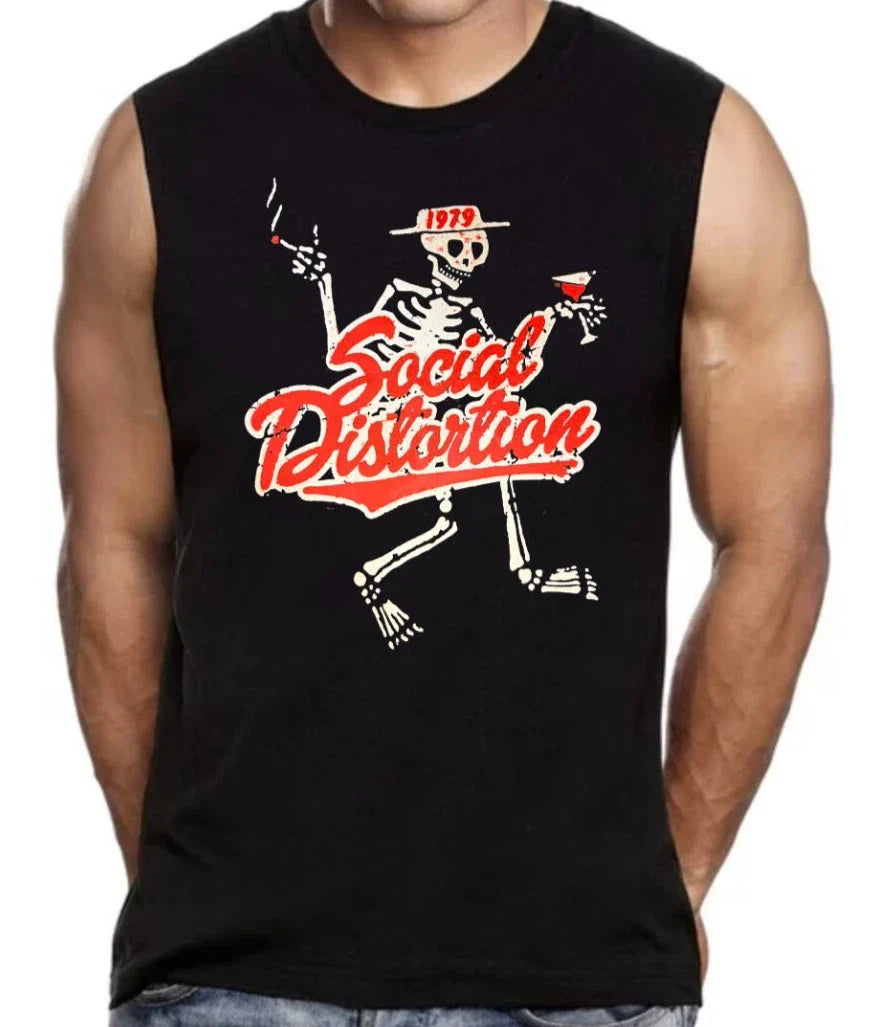 Social Distortion 1979 American Punk Rock Band Men's Black Muscle Shirt Unisex T-shirt, Sweatshirt, Hoodie, Long Sleeve Tee - T-Shirt, Sweatshirt, Hoodie
