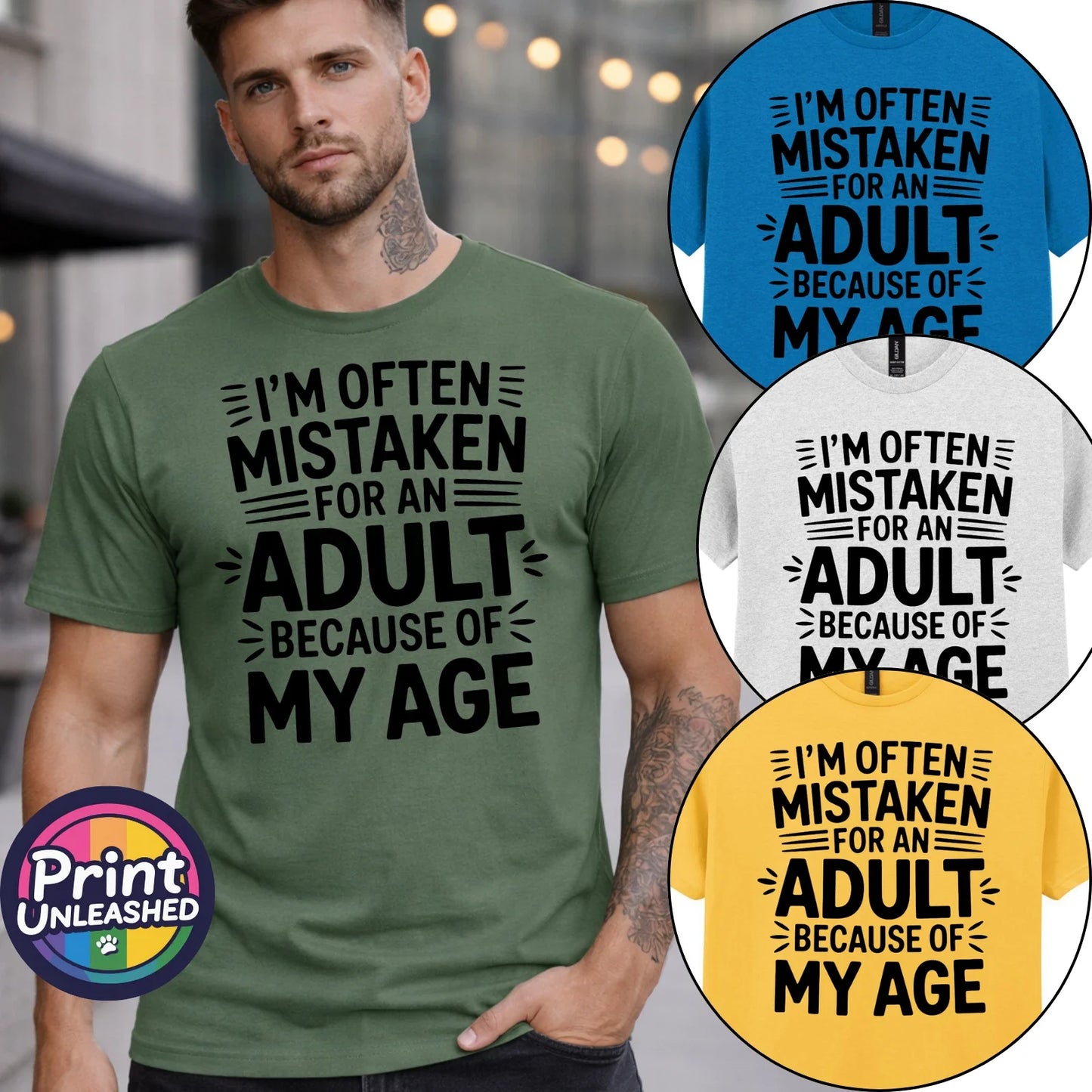 Often Mistaken For An Adult Tee Funny Slogan T-Shirt Unisex S-2XL Gift For Dad Unisex T-shirt, Sweatshirt, Hoodie, Long Sleeve Tee - T-Shirt, Sweatshirt, Hoodie