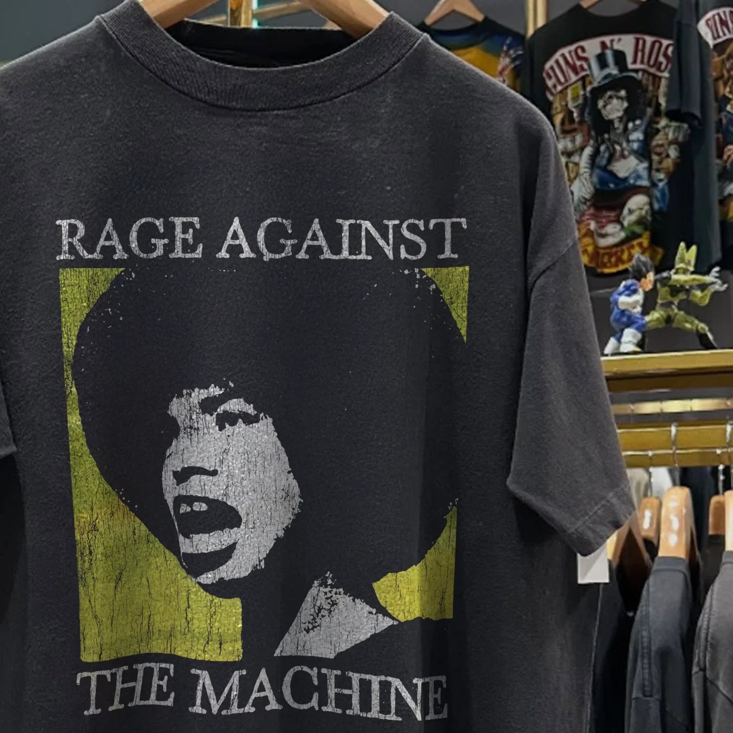 90s Rage Resist RATM X Angela Davis Promo T-Shirt Black XXL Unisex T-shirt, Sweatshirt, Hoodie, Long Sleeve Tee - T-Shirt, Sweatshirt, Hoodie