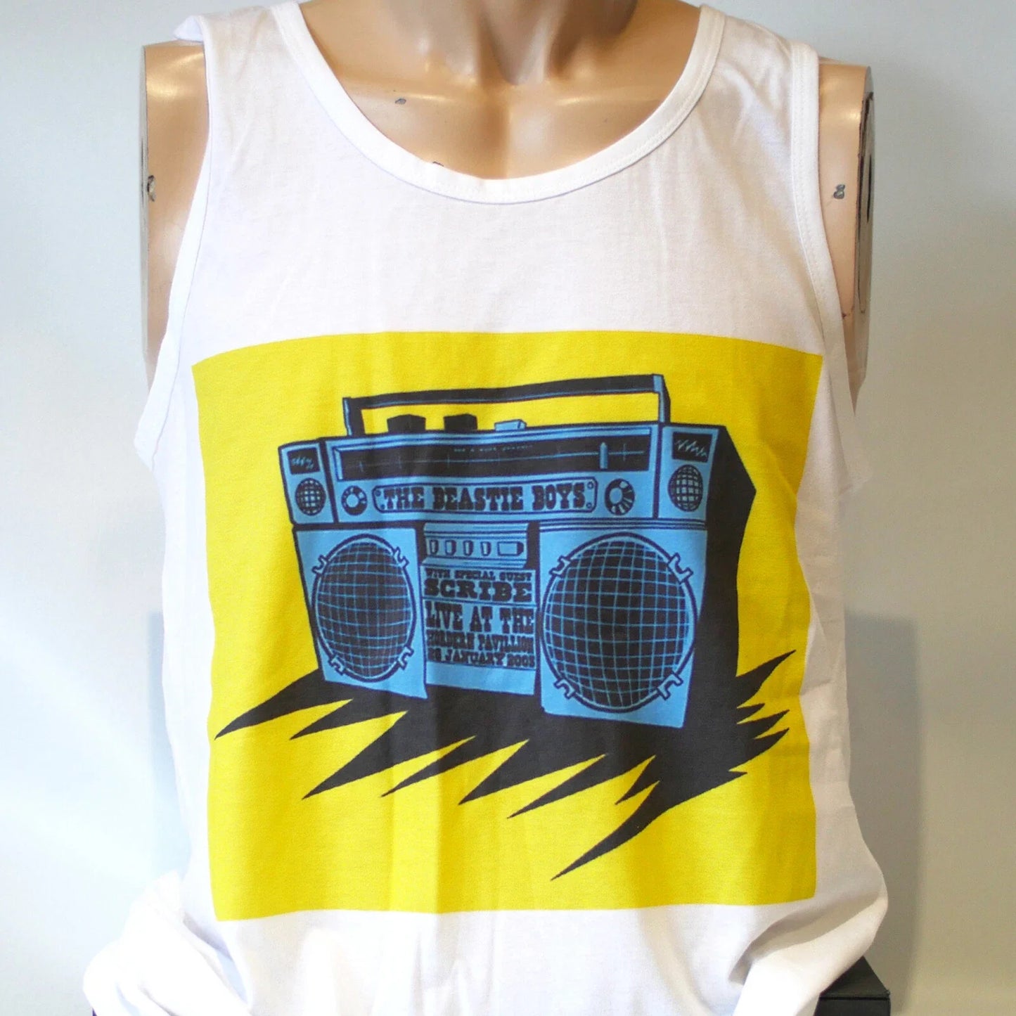 Beastie Boys Hip Hop Rock T-shirt Sleeveless Vest Top White Unisex S-2XL Unisex T-shirt, Sweatshirt, Hoodie, Long Sleeve Tee - T-Shirt, Sweatshirt, Hoodie