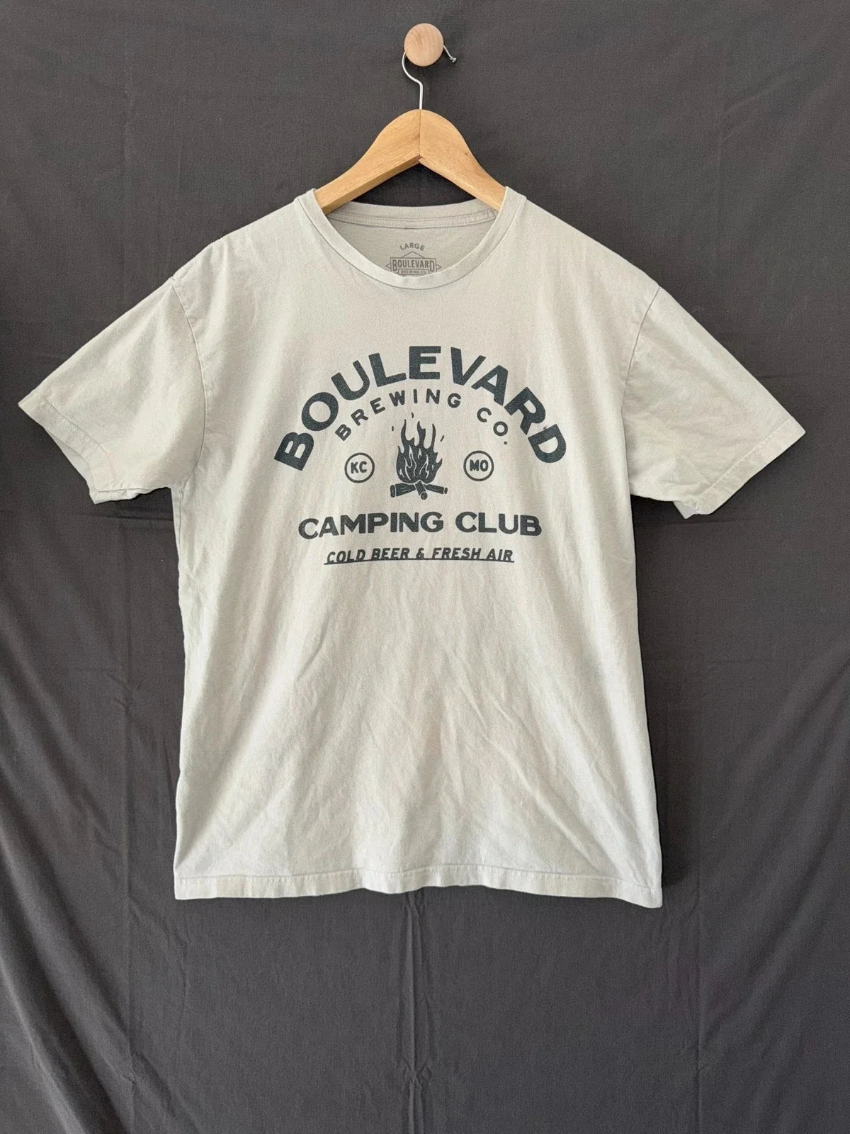 Boulevard Brewing Co Camping Club TShirt L KC MO Cold Beer Fresh Air Graphic te Unisex T-shirt, Sweatshirt, Hoodie, Long Sleeve Tee - T-Shirt, Sweatshirt, Hoodie