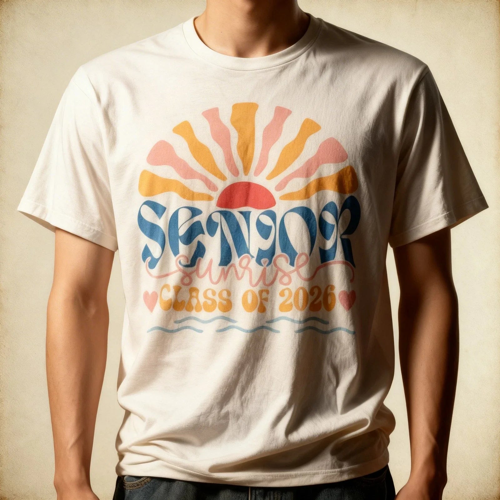 Senior Sunrise 2026 Boho Colorful High School Jenior Retro T-Shirt Unisex T-shirt, Sweatshirt, Hoodie, Long Sleeve Tee - T-Shirt, Sweatshirt, Hoodie
