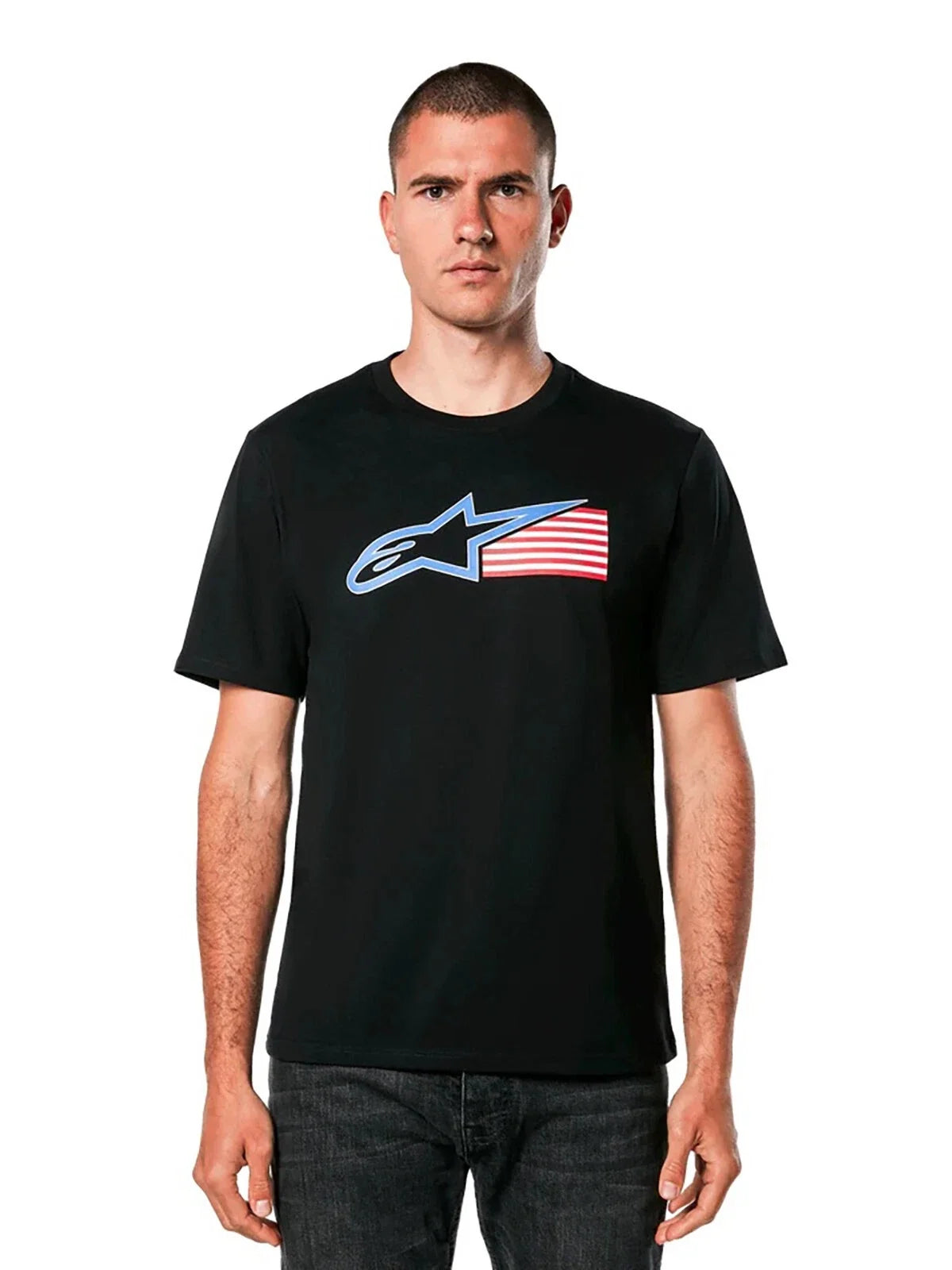 Alpinestars Men's Racing USA CSF Short Sleeve Tee MX Motocross Logo Flag Tee Unisex T-shirt, Sweatshirt, Hoodie, Long Sleeve Tee - T-Shirt, Sweatshirt, Hoodie