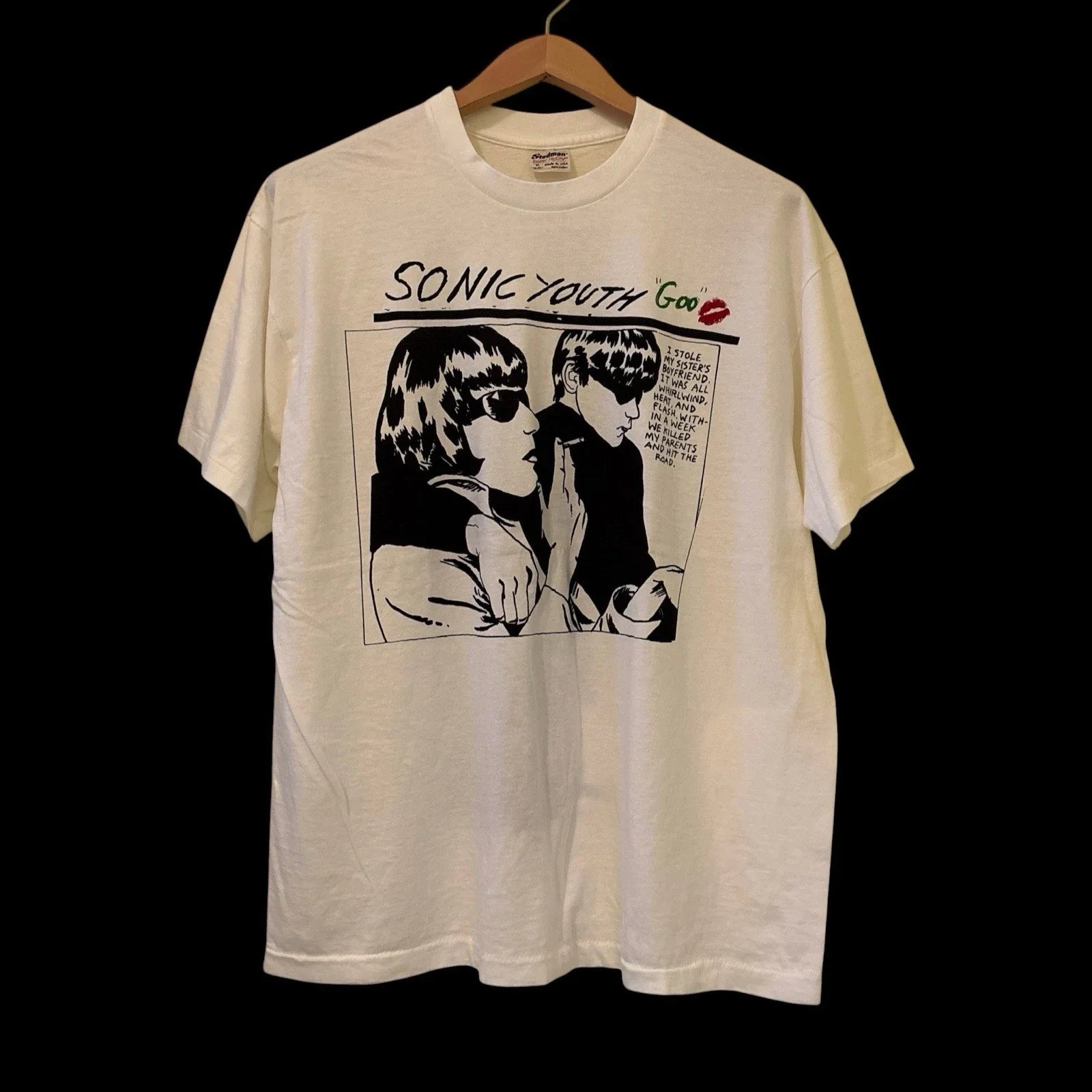 Vintage Sonic Youth Goo 90s Band Grunge Concert White Sz XL T-Shirt REPRINT Unisex T-shirt, Sweatshirt, Hoodie, Long Sleeve Tee - T-Shirt, Sweatshirt, Hoodie