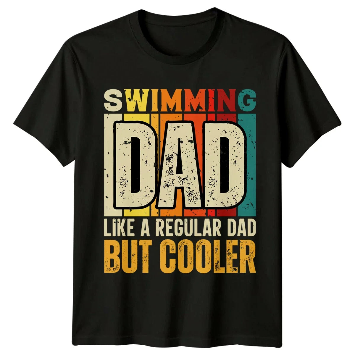 Swimming Dad Like A Regular Dad But Cooler Fathers Day Mens T-Shirt Unisex T-shirt, Sweatshirt, Hoodie, Long Sleeve Tee - T-Shirt, Sweatshirt, Hoodie