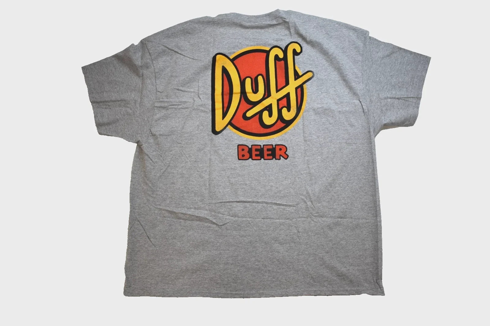 The Simpsons Mens Duff Beer Funny Cartoon Gray Shirt NWT 3XL Unisex T-shirt, Sweatshirt, Hoodie, Long Sleeve Tee - T-Shirt, Sweatshirt, Hoodie