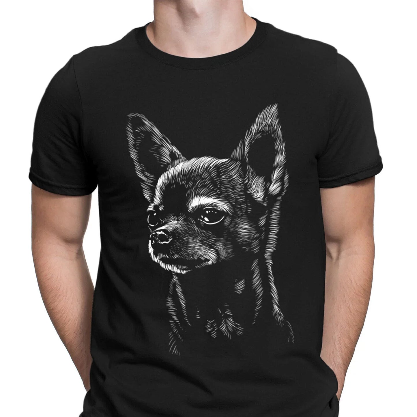 Chihuahua Dog Face Gift Funny Retro Mens T-Shirts Tee Top #D Unisex T-shirt, Sweatshirt, Hoodie, Long Sleeve Tee - T-Shirt, Sweatshirt, Hoodie