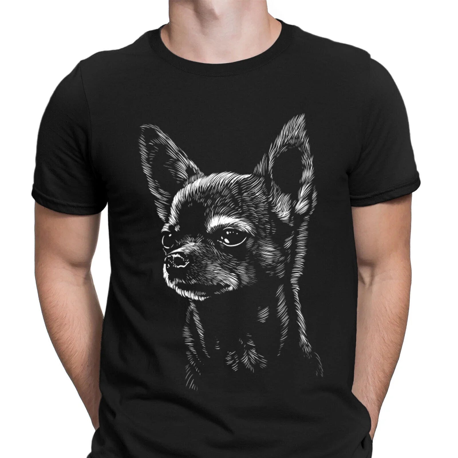 Chihuahua Dog Face Gift Funny Retro Mens T-Shirts Tee Top #D Unisex T-shirt, Sweatshirt, Hoodie, Long Sleeve Tee - T-Shirt, Sweatshirt, Hoodie