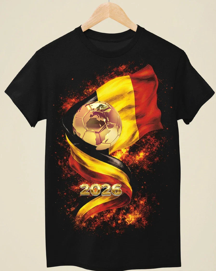 WC 2026 INSPIRED Cool Unisex Black T-Shirt - Belgium Unisex T-shirt, Sweatshirt, Hoodie, Long Sleeve Tee - T-Shirt, Sweatshirt, Hoodie