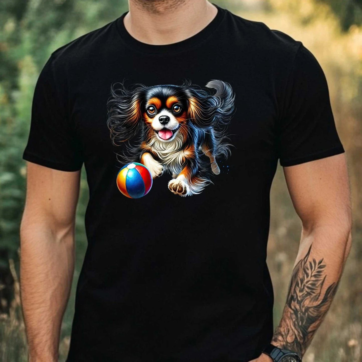 Mens Funny Tri Colour Cavalier Motif Cotton T-Shirt Size XS to 5XL Unisex T-shirt, Sweatshirt, Hoodie, Long Sleeve Tee - T-Shirt, Sweatshirt, Hoodie