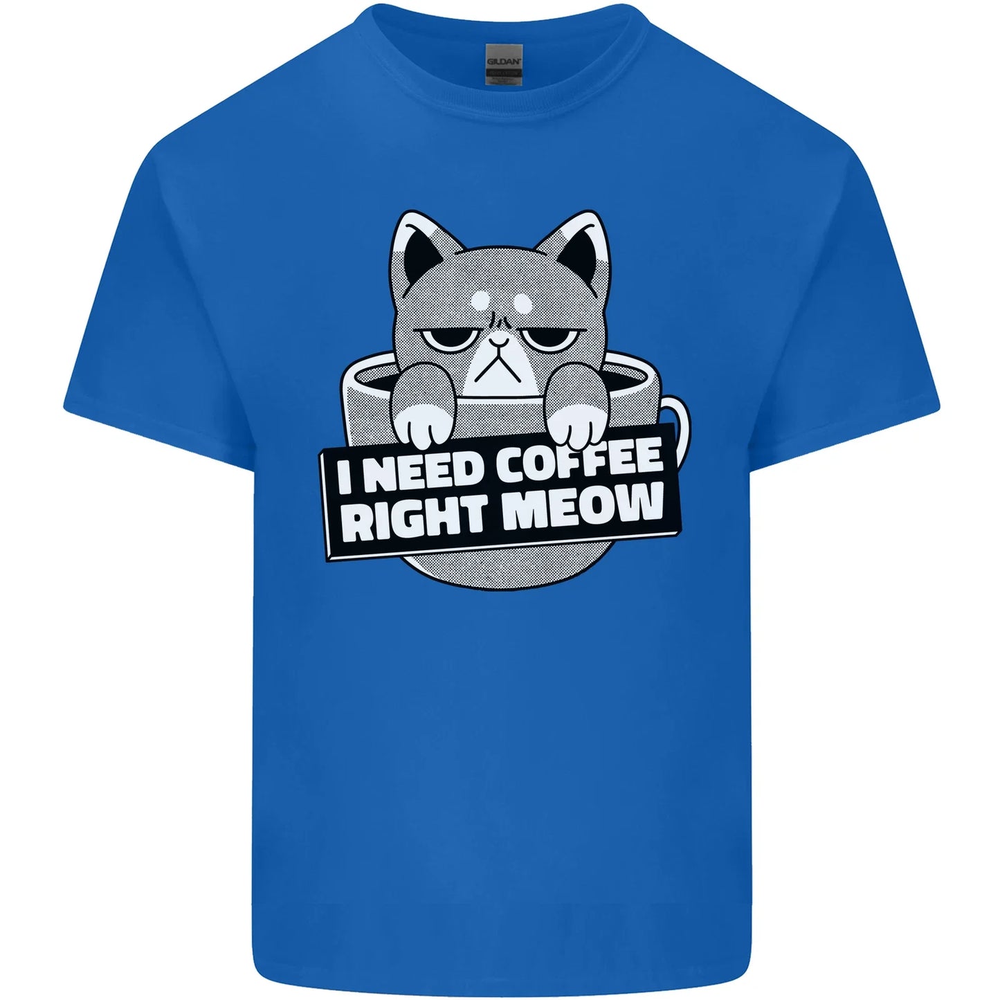 Cat I Need Coffee Right Meow Funny Mens Light Cotton T-Shirt Unisex T-shirt, Sweatshirt, Hoodie, Long Sleeve Tee - T-Shirt, Sweatshirt, Hoodie