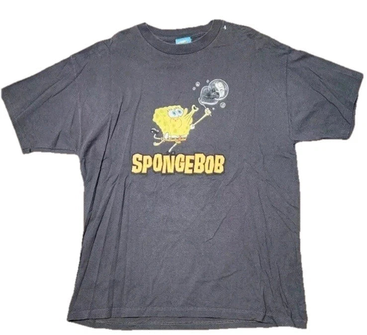 Vintage 2002 Y2K SpongeBob & Plankton You Blasted Barnacle Head Shirt Size L Unisex T-shirt, Sweatshirt, Hoodie, Long Sleeve Tee - T-Shirt, Sweatshirt, Hoodie