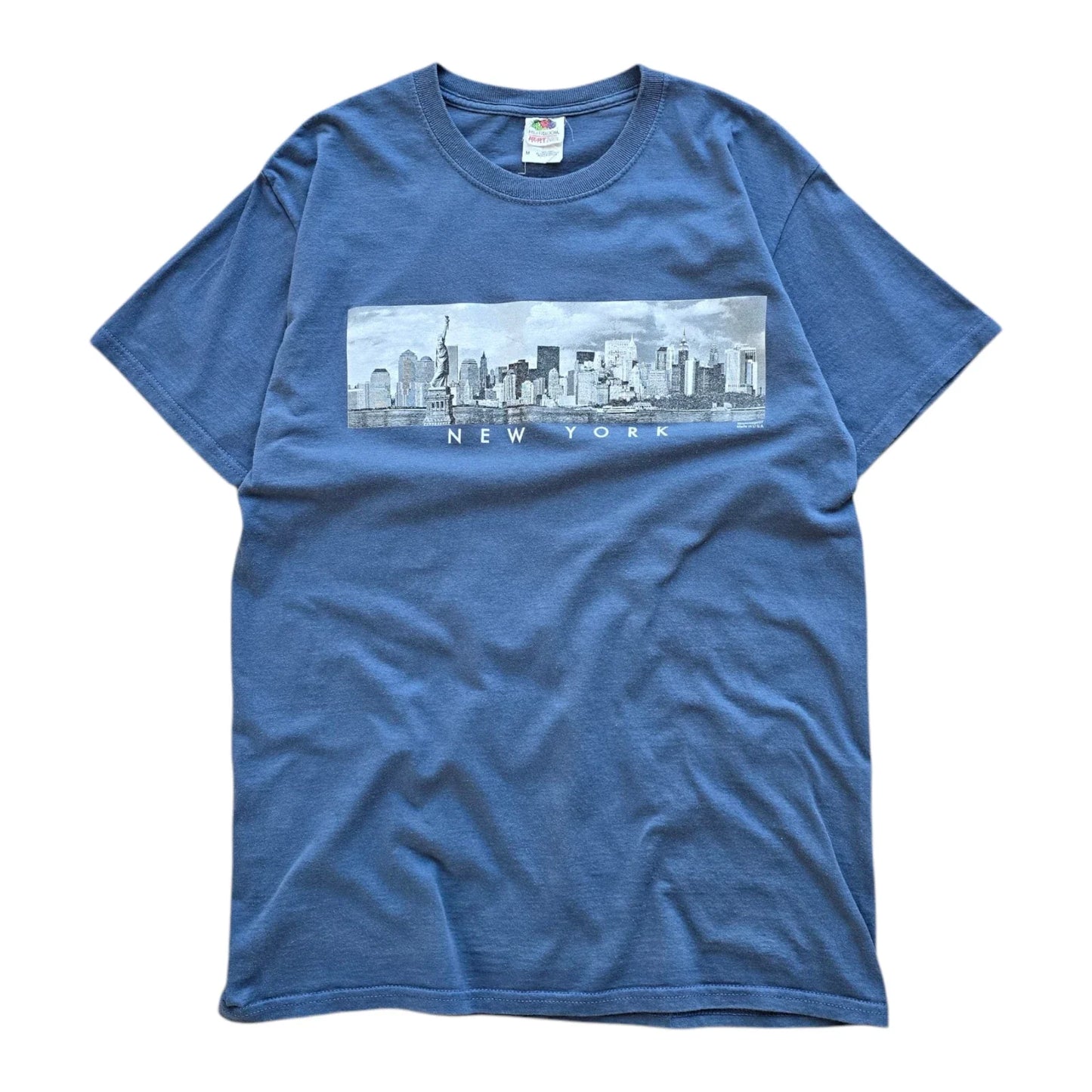 Y2K New York Skyline Tee T-Shirt Blue Mens Small/Medium Unisex T-shirt, Sweatshirt, Hoodie, Long Sleeve Tee - T-Shirt, Sweatshirt, Hoodie