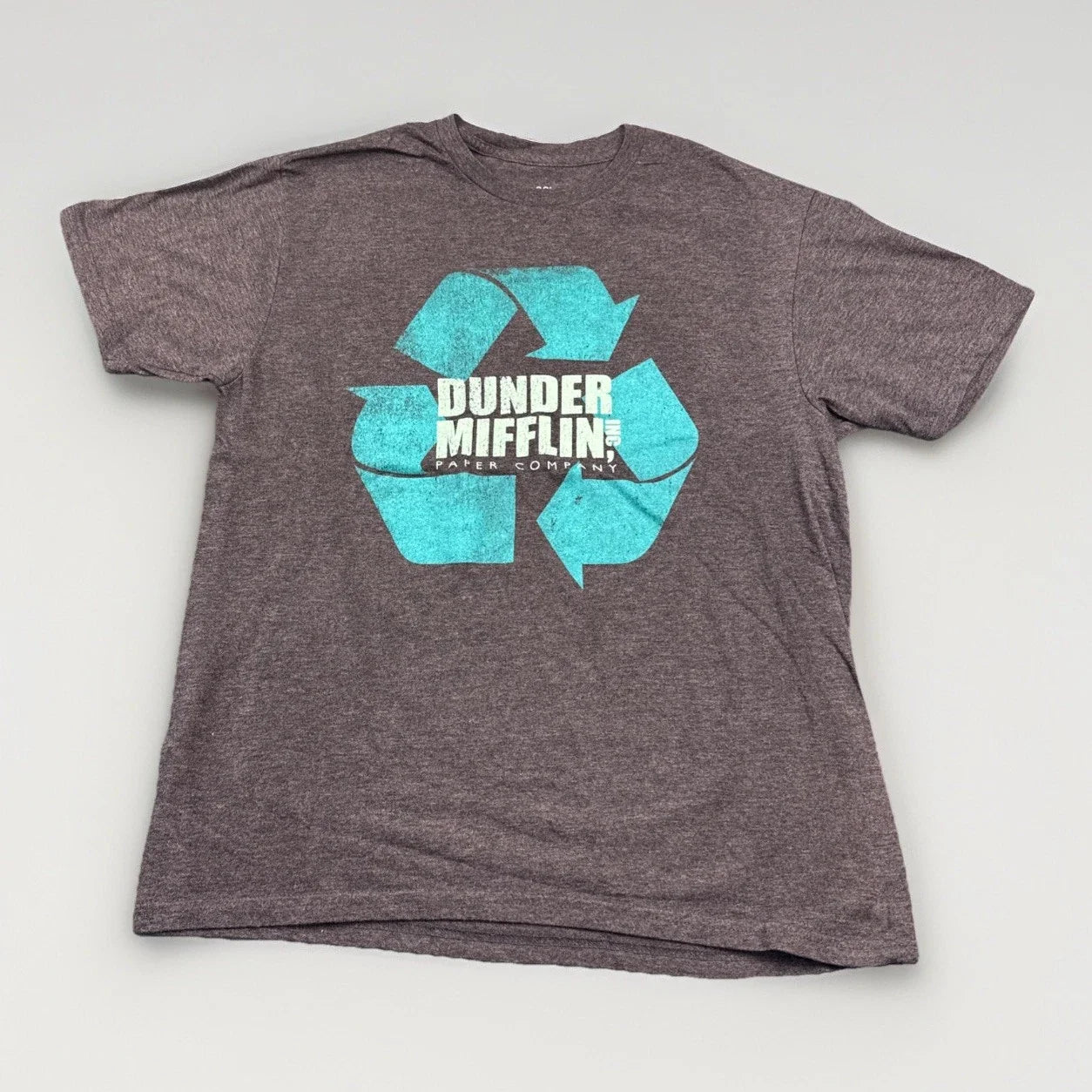 The Office Dunder Mifflin Paper Company Recycle Symbol Gray T Shirt Men's Large Unisex T-shirt, Sweatshirt, Hoodie, Long Sleeve Tee - T-Shirt, Sweatshirt, Hoodie