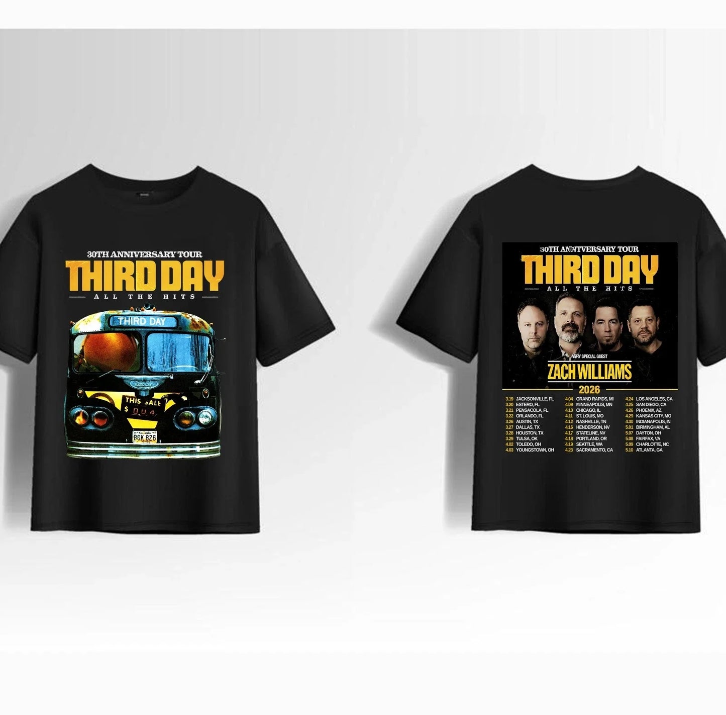 Third Day 30Th Anniversary Tour 2026 Unisex T shirt Unisex T-shirt, Sweatshirt, Hoodie, Long Sleeve Tee - T-Shirt, Sweatshirt, Hoodie