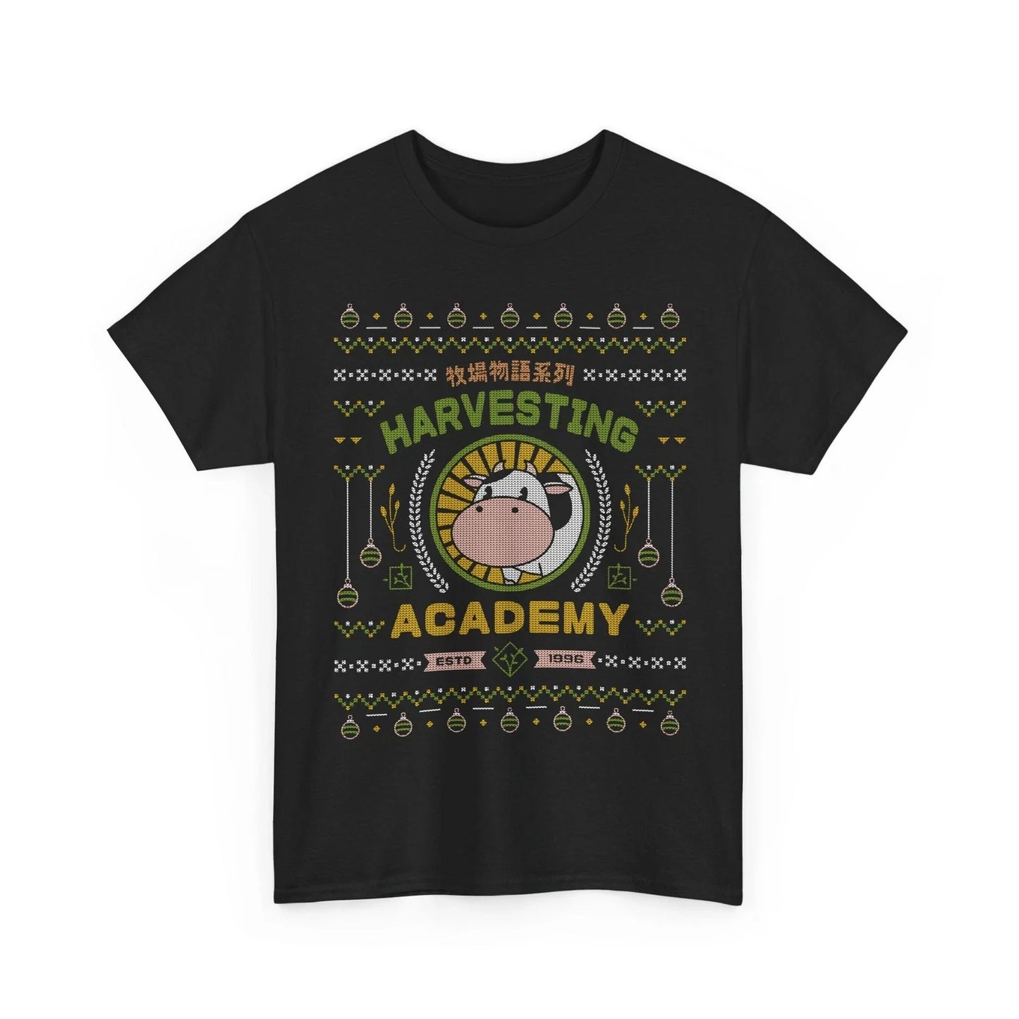 Kawaii Harvesting Ugly Sweater Unisex T-Shirt.  Harvest Moon Video Game. Xmas. Unisex T-shirt, Sweatshirt, Hoodie, Long Sleeve Tee - T-Shirt, Sweatshirt, Hoodie
