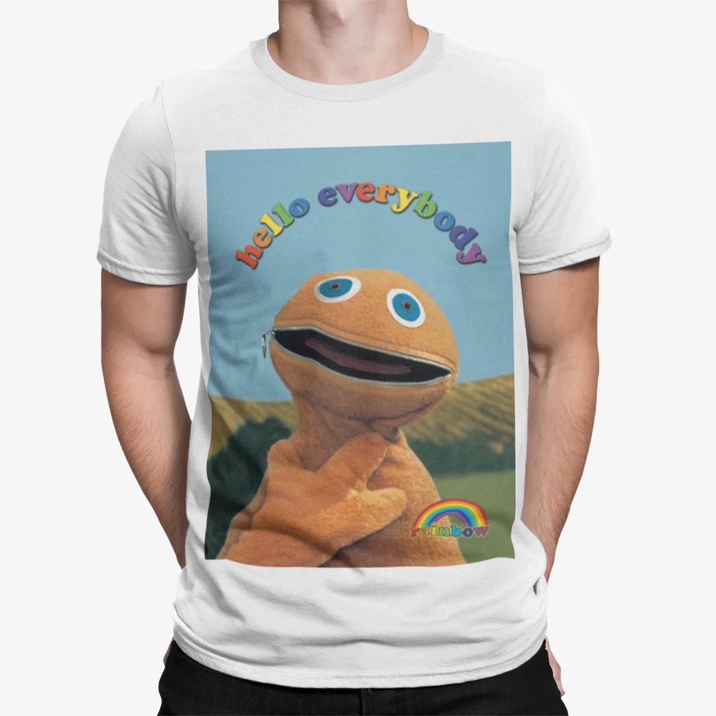 rainbow tv show kids cartoon film movie 80s retro British t shirt Unisex T-shirt, Sweatshirt, Hoodie, Long Sleeve Tee - T-Shirt, Sweatshirt, Hoodie