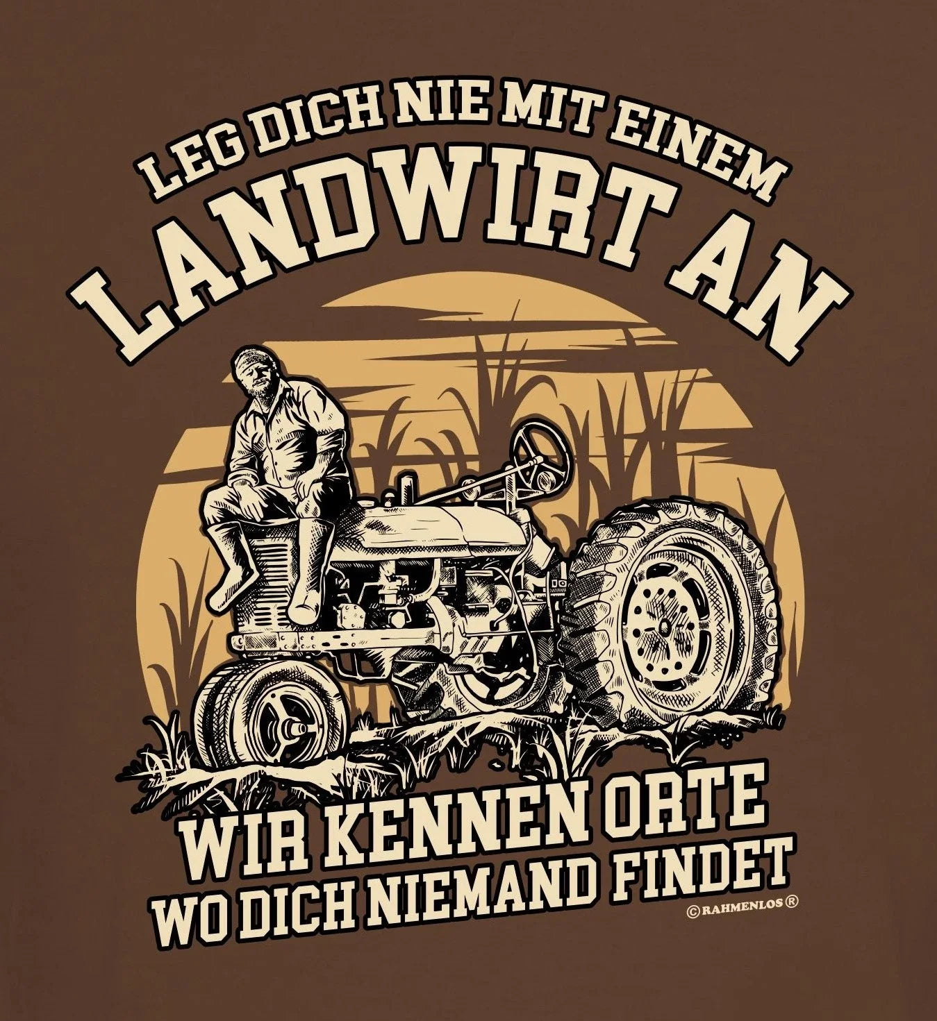Mens Graphic T-Shirt Funny Farmer Quote Shirt Round Neck Brown Cotton Unisex T-shirt, Sweatshirt, Hoodie, Long Sleeve Tee - T-Shirt, Sweatshirt, Hoodie