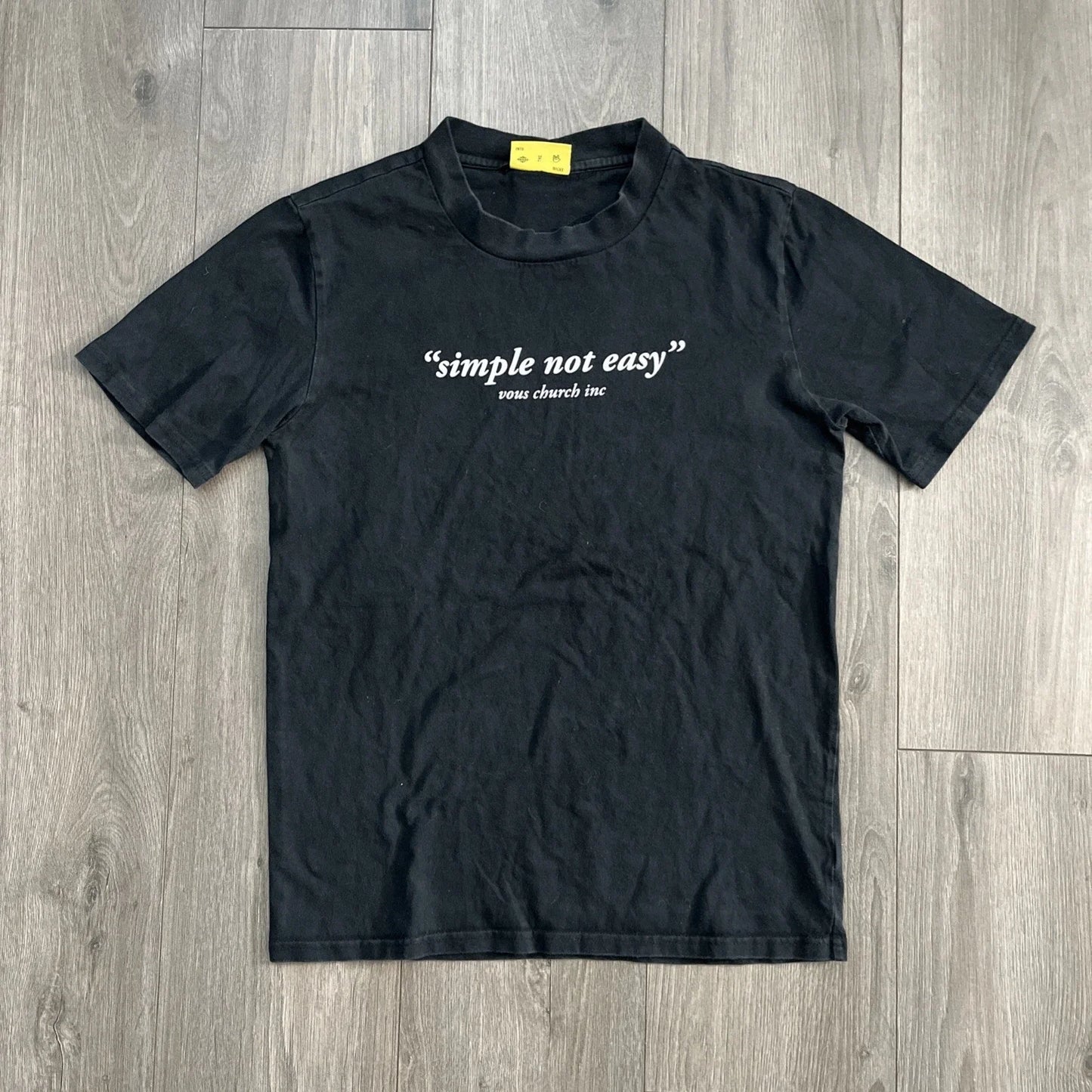 VOUS Church Inc Mens M T Shirt Black Short Sleeve Simple Not Easy Unisex T-shirt, Sweatshirt, Hoodie, Long Sleeve Tee - T-Shirt, Sweatshirt, Hoodie