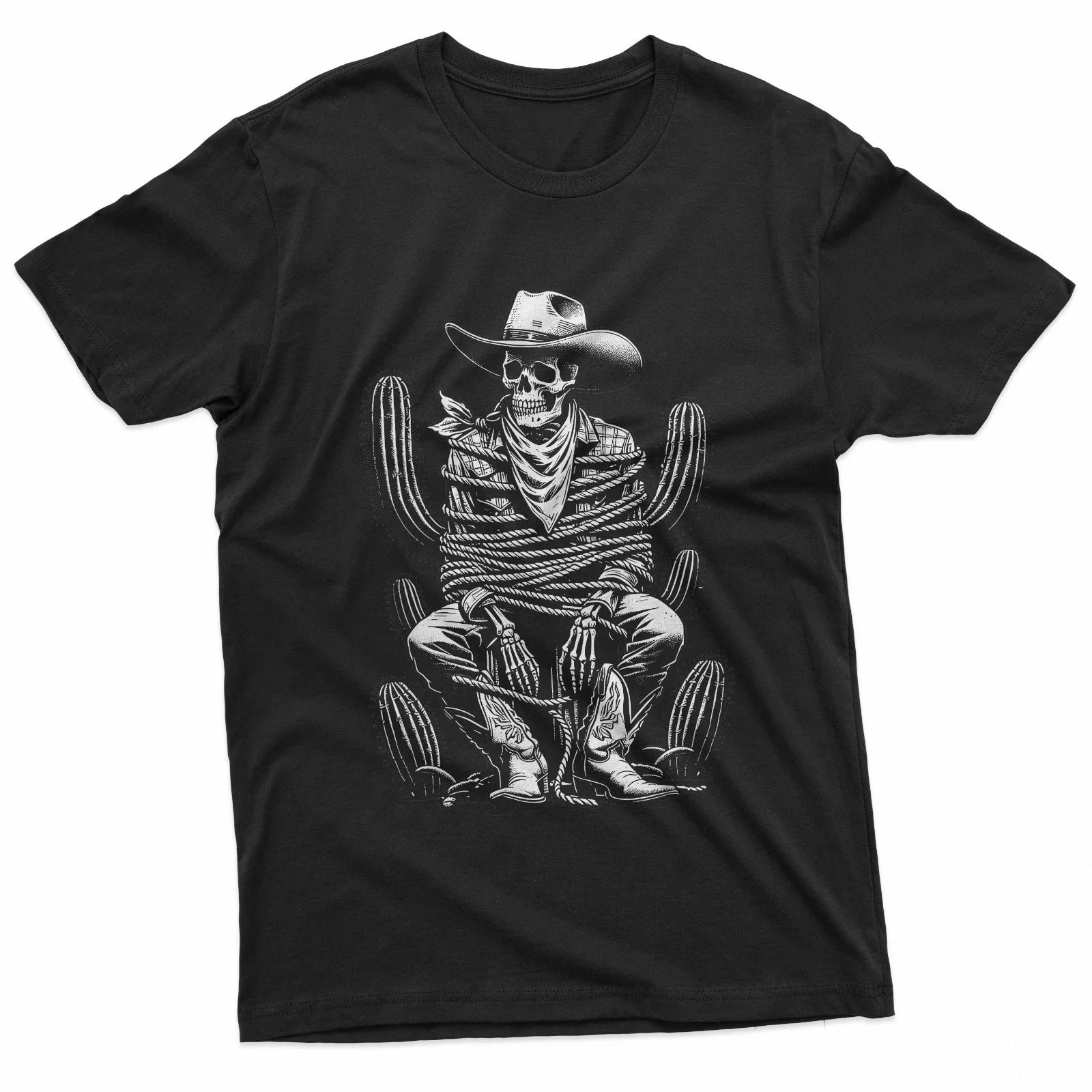Skeleton Cowboy Cactus Desert Alt Goth Western Gothic Skull T-Shirt Unisex T-shirt, Sweatshirt, Hoodie, Long Sleeve Tee - T-Shirt, Sweatshirt, Hoodie