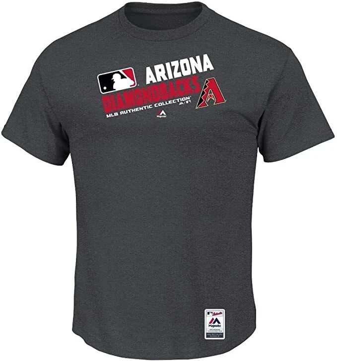 Majestic Men's Arizona Diamondbacks Short Sleeve Crew Neck T-Shirt, Gray, Large Unisex T-shirt, Sweatshirt, Hoodie, Long Sleeve Tee - T-Shirt, Sweatshirt, Hoodie