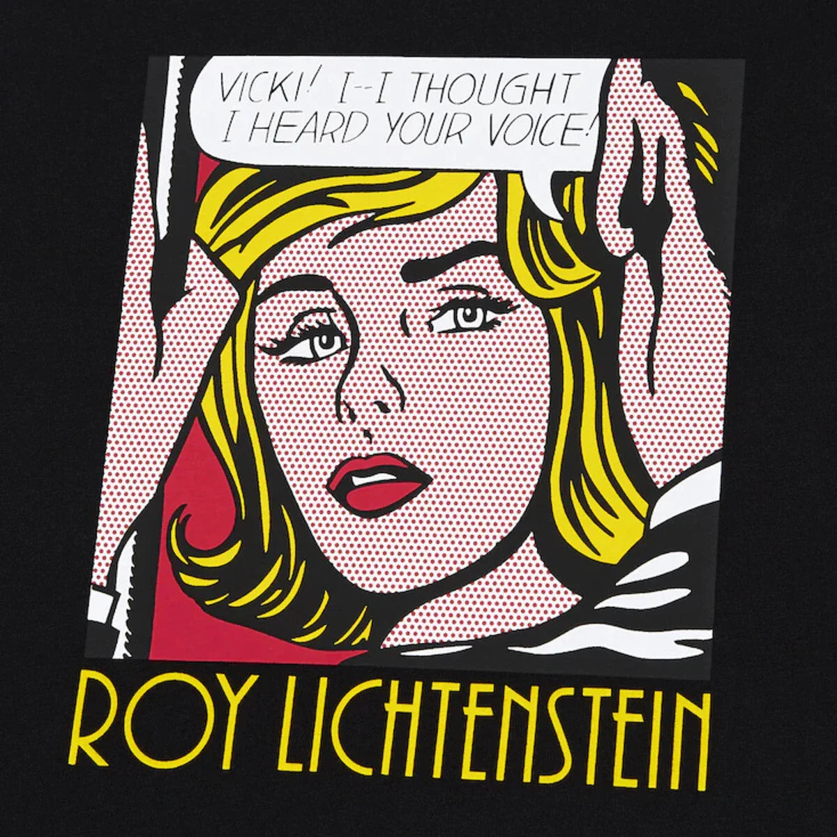 ROY LICHTENSTEIN x UNIQLO 'Vicki! I thought I Heard..' UT Art T-Shirt XS Blk NWT Unisex T-shirt, Sweatshirt, Hoodie, Long Sleeve Tee - T-Shirt, Sweatshirt, Hoodie