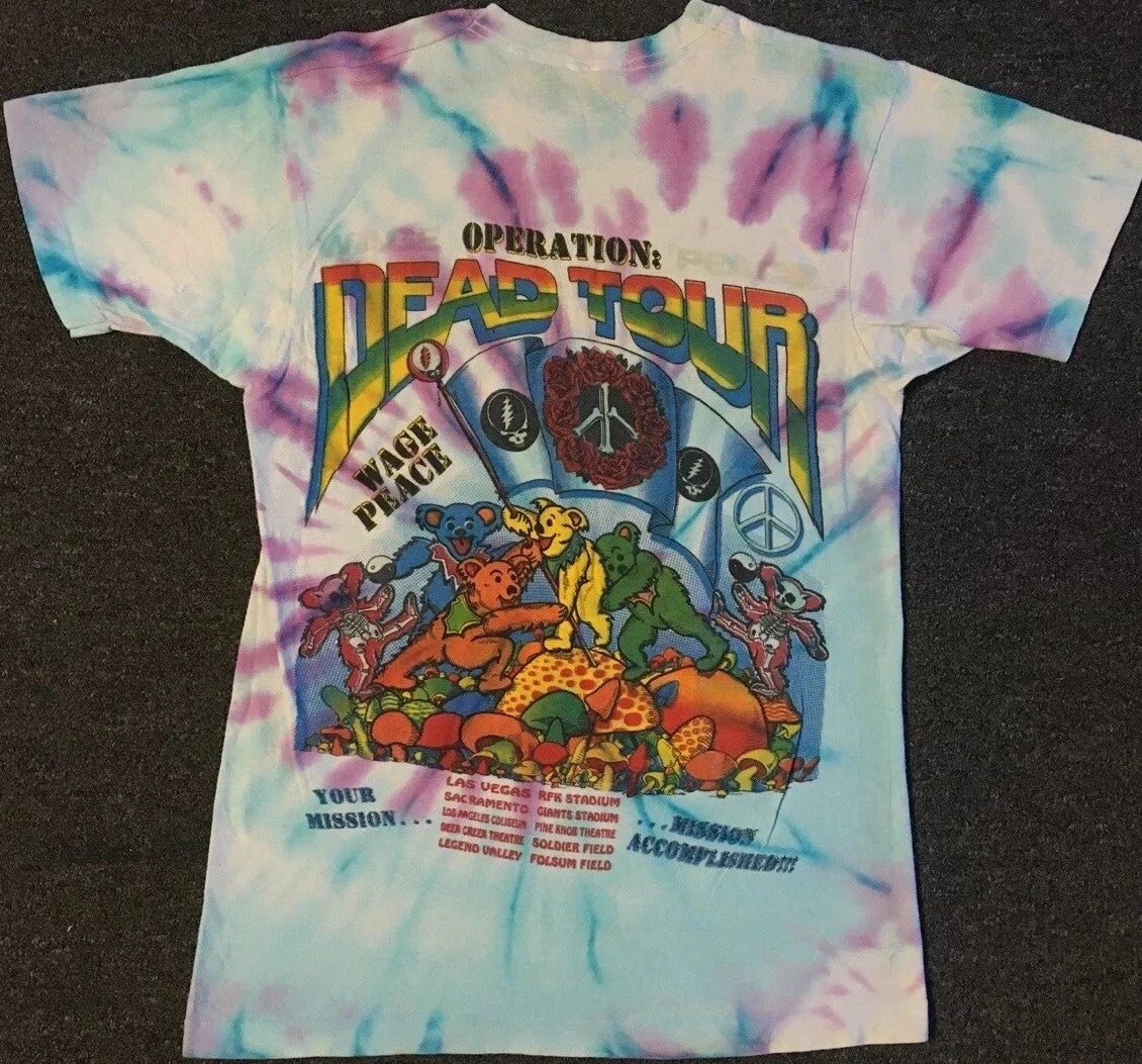 Vtg 90s Grateful Dead Tour Shirt M Desert Storm Concert Jerry Garcia Rock War 80 Unisex T-shirt, Sweatshirt, Hoodie, Long Sleeve Tee - T-Shirt, Sweatshirt, Hoodie