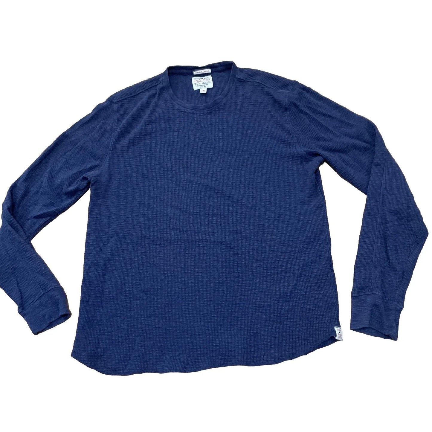 Lucky Brand Lived In Thermal Men XXL Blue Texture Knit Beach Boho Skate Surf 2XL Unisex T-shirt, Sweatshirt, Hoodie, Long Sleeve Tee - T-Shirt, Sweatshirt, Hoodie
