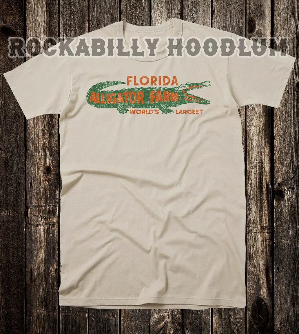 Retro Travel Tee T Shirt Vtg Tourist State Florida Gator Farm Alligator Unisex T-shirt, Sweatshirt, Hoodie, Long Sleeve Tee - T-Shirt, Sweatshirt, Hoodie
