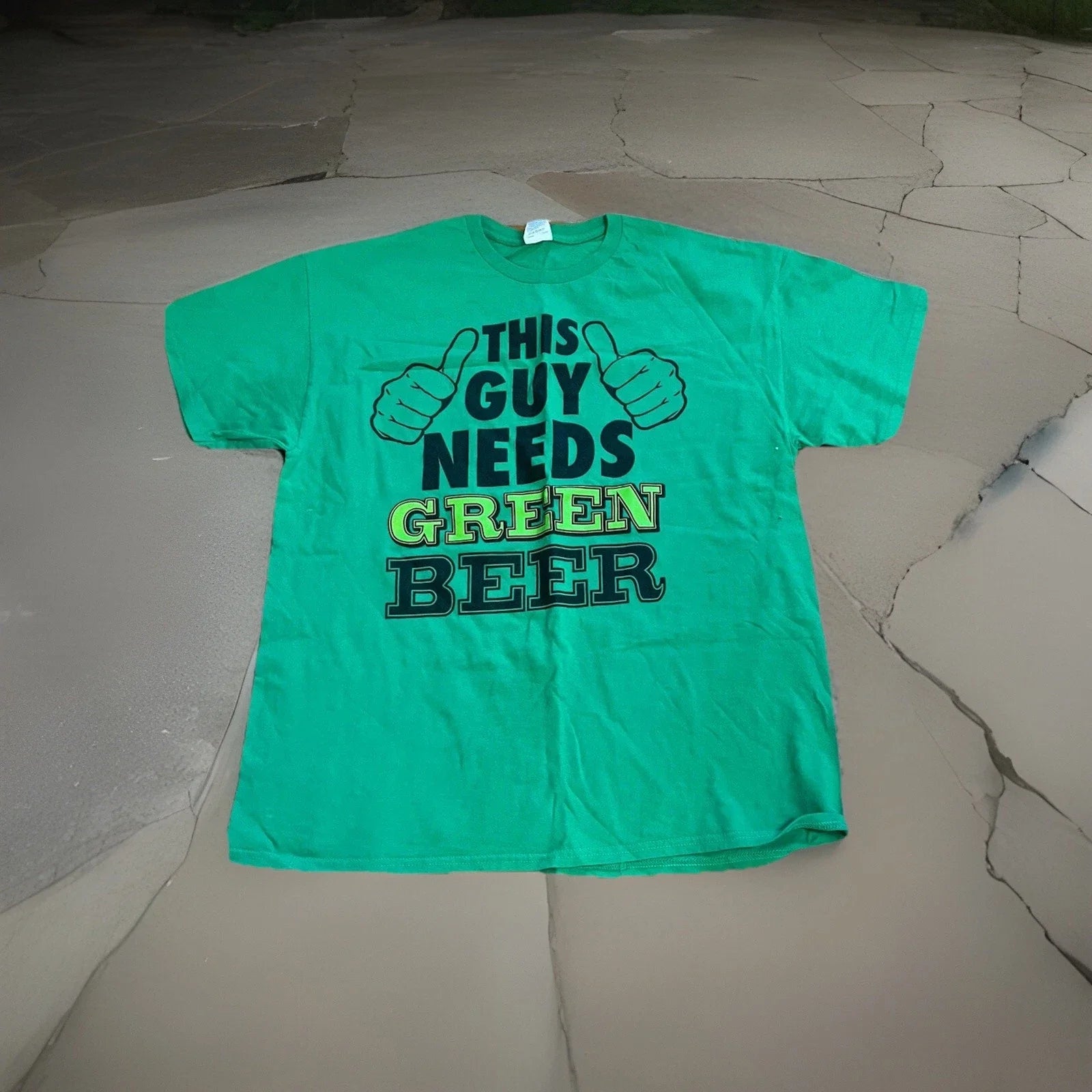 Saint Patricks Day Mens Green T-shirt XL This Guy Needs Green Beer Novelty Unisex T-shirt, Sweatshirt, Hoodie, Long Sleeve Tee - T-Shirt, Sweatshirt, Hoodie