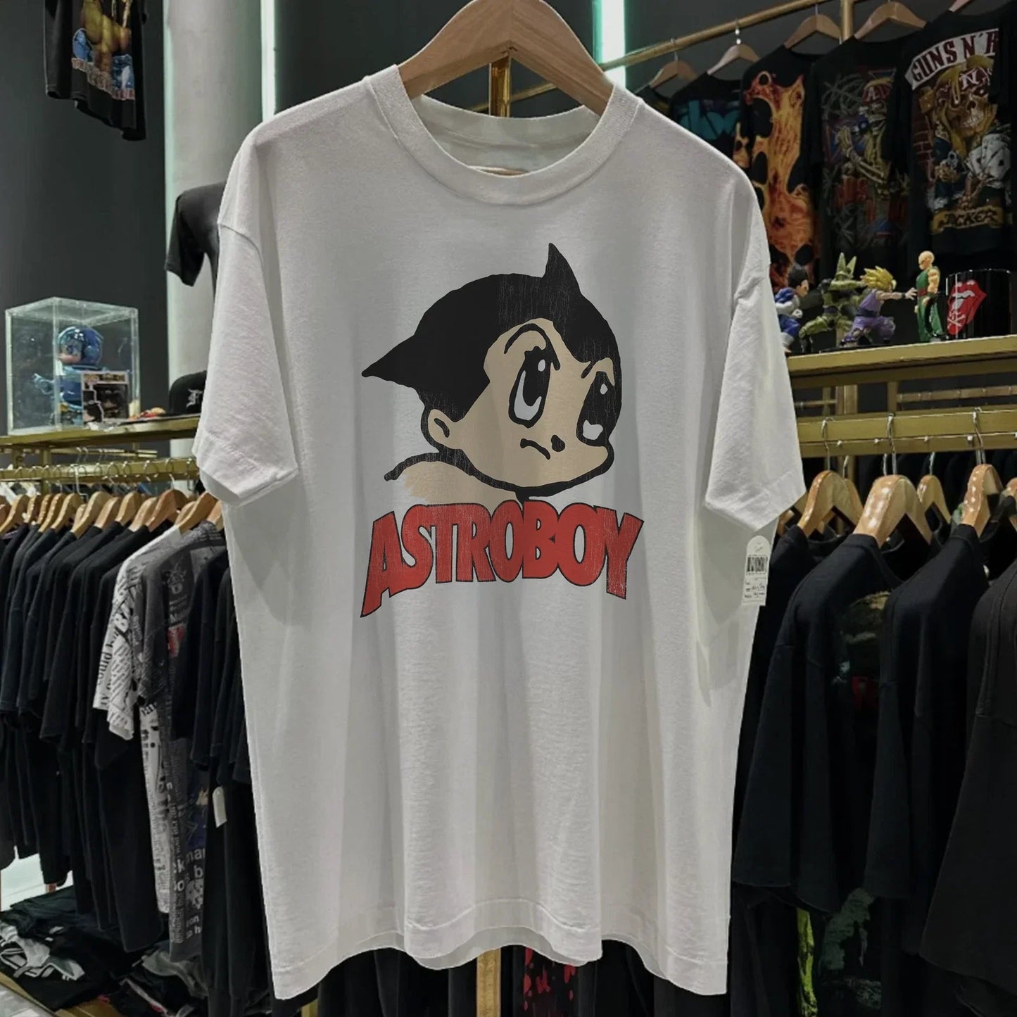 90S Astro Boy Washed T-Shirt White L Unisex T-shirt, Sweatshirt, Hoodie, Long Sleeve Tee - T-Shirt, Sweatshirt, Hoodie