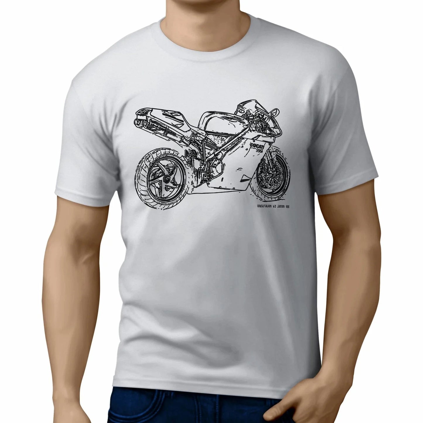 JL Illustration For A Ducati 996R Motorbike Fan T-shirt Unisex T-shirt, Sweatshirt, Hoodie, Long Sleeve Tee - T-Shirt, Sweatshirt, Hoodie