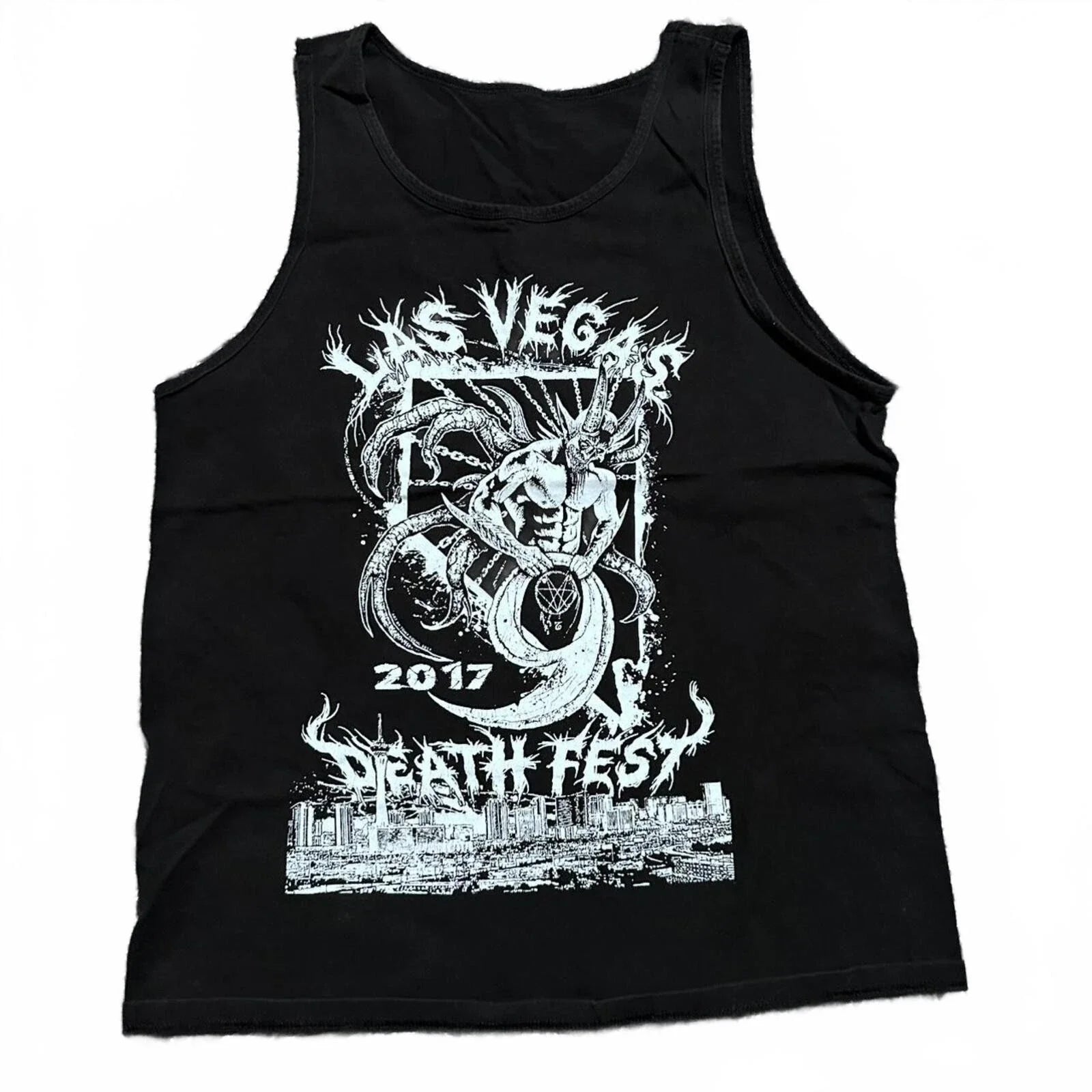 2000's Death Fest Death Metal Music Festival Black Grunge Tank Size M Unisex T-shirt, Sweatshirt, Hoodie, Long Sleeve Tee - T-Shirt, Sweatshirt, Hoodie