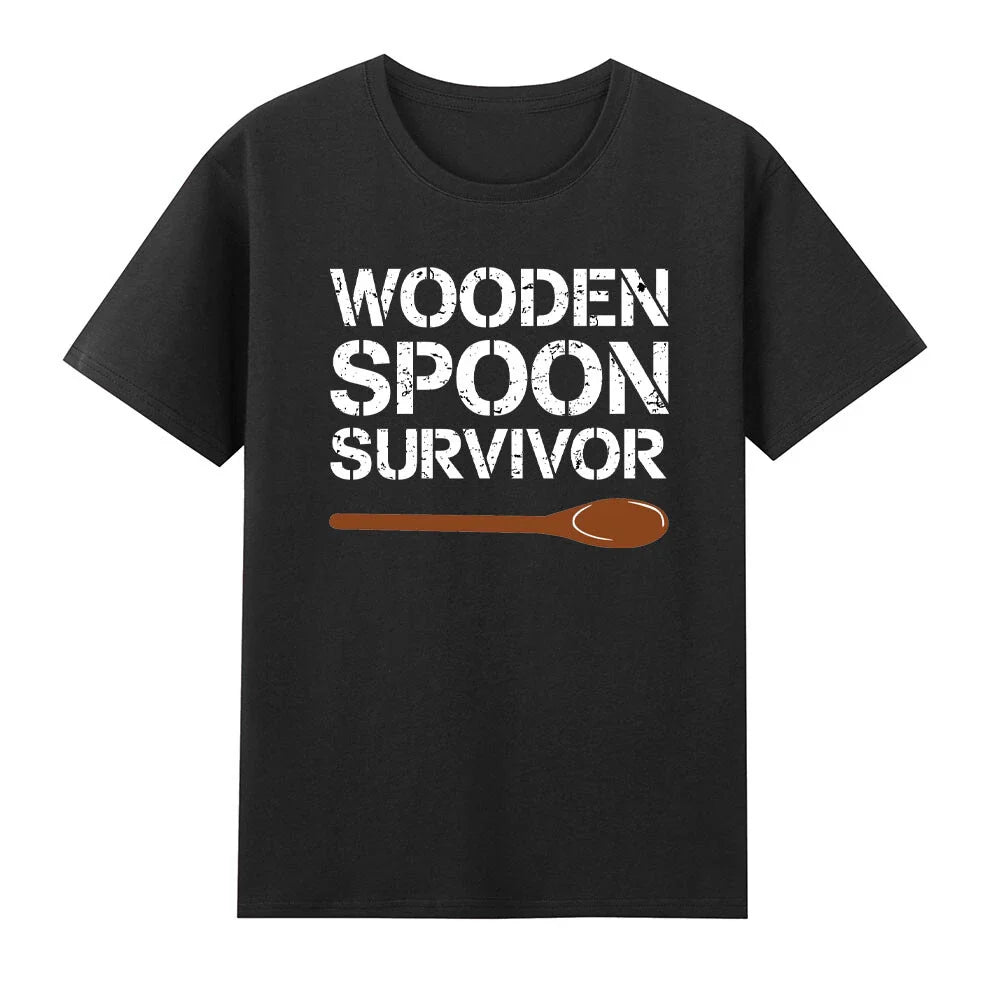 Wooden Spoon Survivor Funny Childhood Motif T-Shirt Unisex T-shirt, Sweatshirt, Hoodie, Long Sleeve Tee - T-Shirt, Sweatshirt, Hoodie