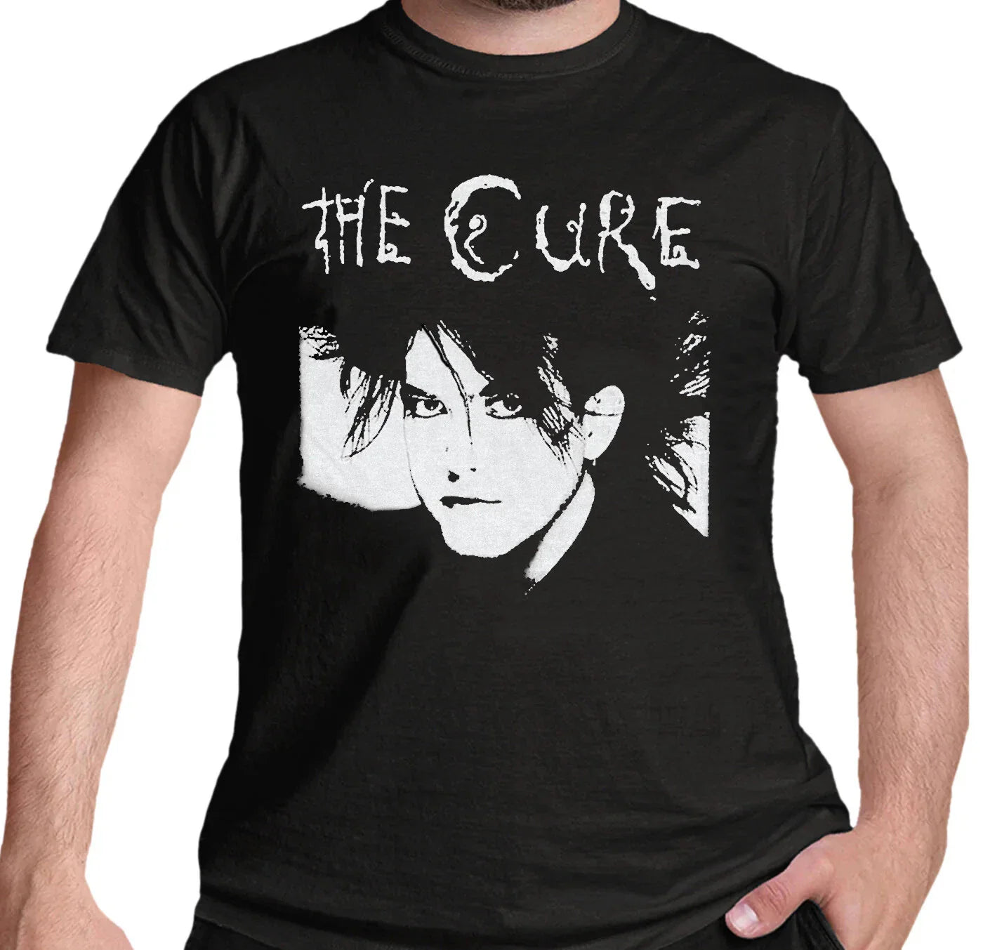 Official The Cure T Shirt Robert Black Classic Goth Rock Logo New S M L XL XXL Unisex T-shirt, Sweatshirt, Hoodie, Long Sleeve Tee - T-Shirt, Sweatshirt, Hoodie