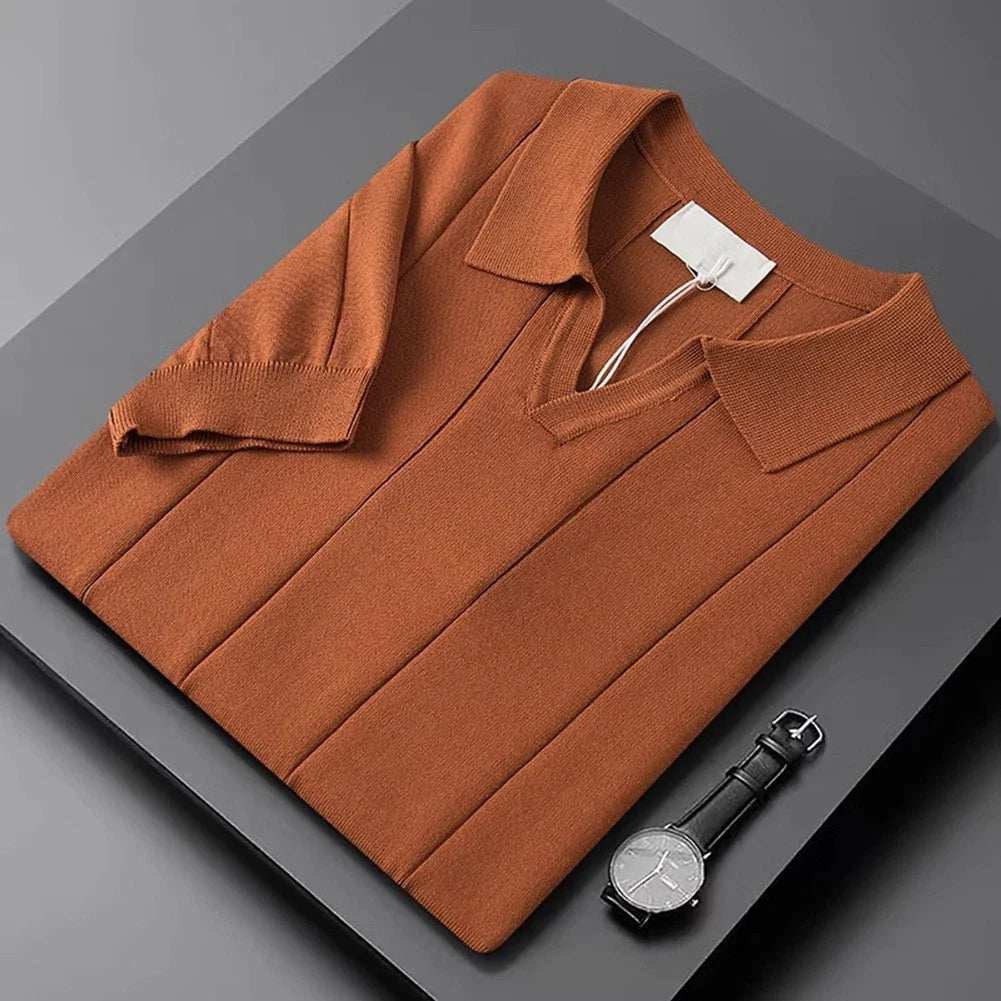 Breezy Men's Casual Tee featuring a Laid Back Look with a Lapel Collar Unisex T-shirt, Sweatshirt, Hoodie, Long Sleeve Tee - T-Shirt, Sweatshirt, Hoodie